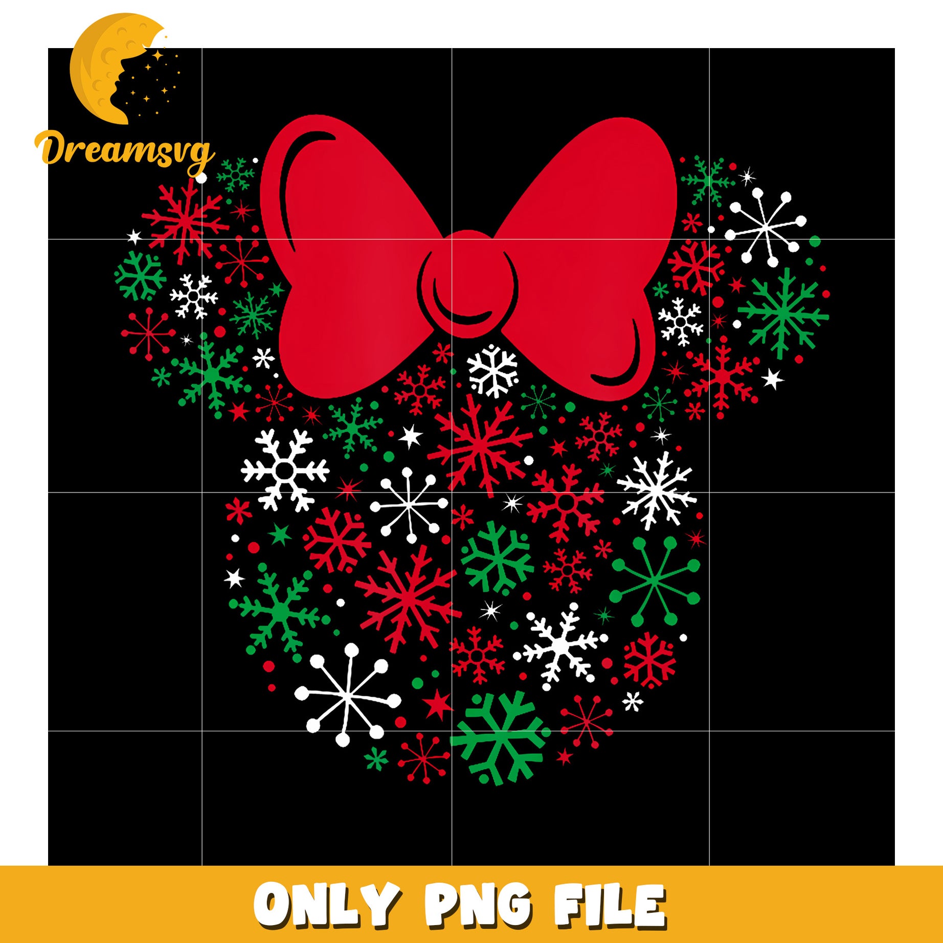 Minnie Mouse Icon Holiday Snowflakes png, christmas png, happy christmas png