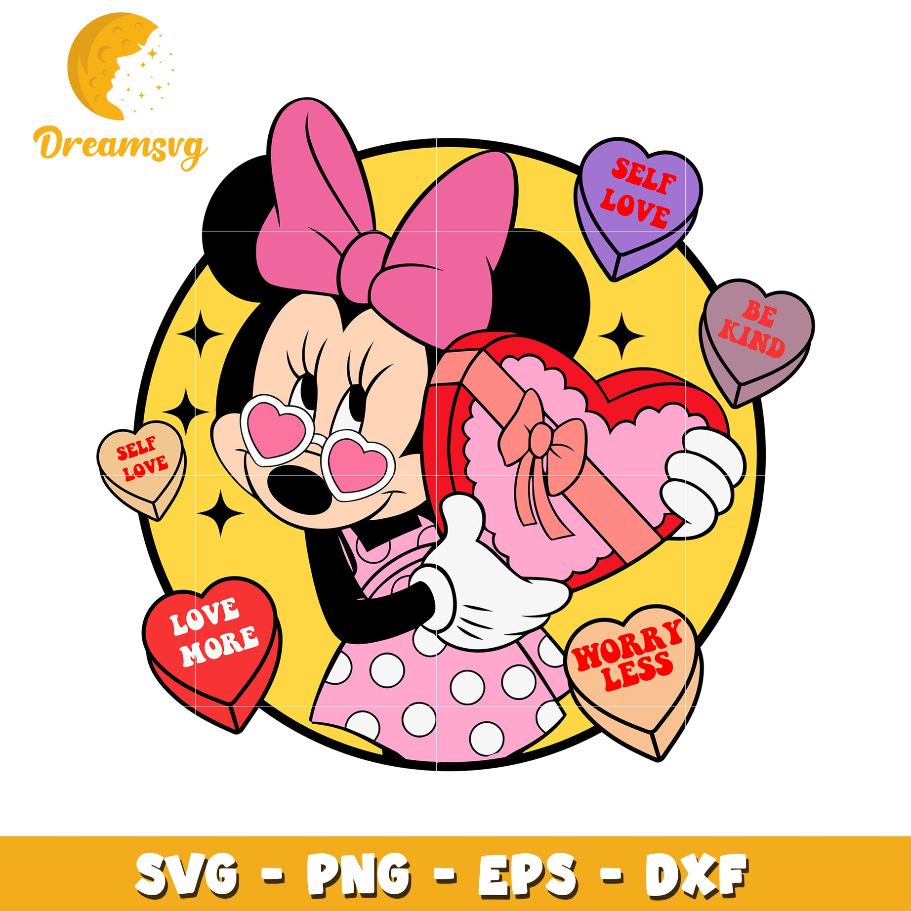 Minnie Mouse Love SVG File for Crafts and DIY Projects