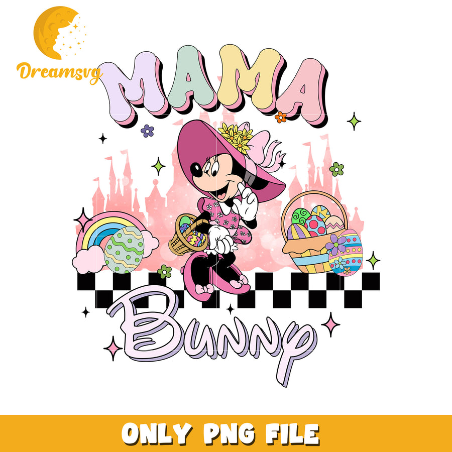 Minnie Mouse Mama Bunny Easter Graphic PNG for Kids