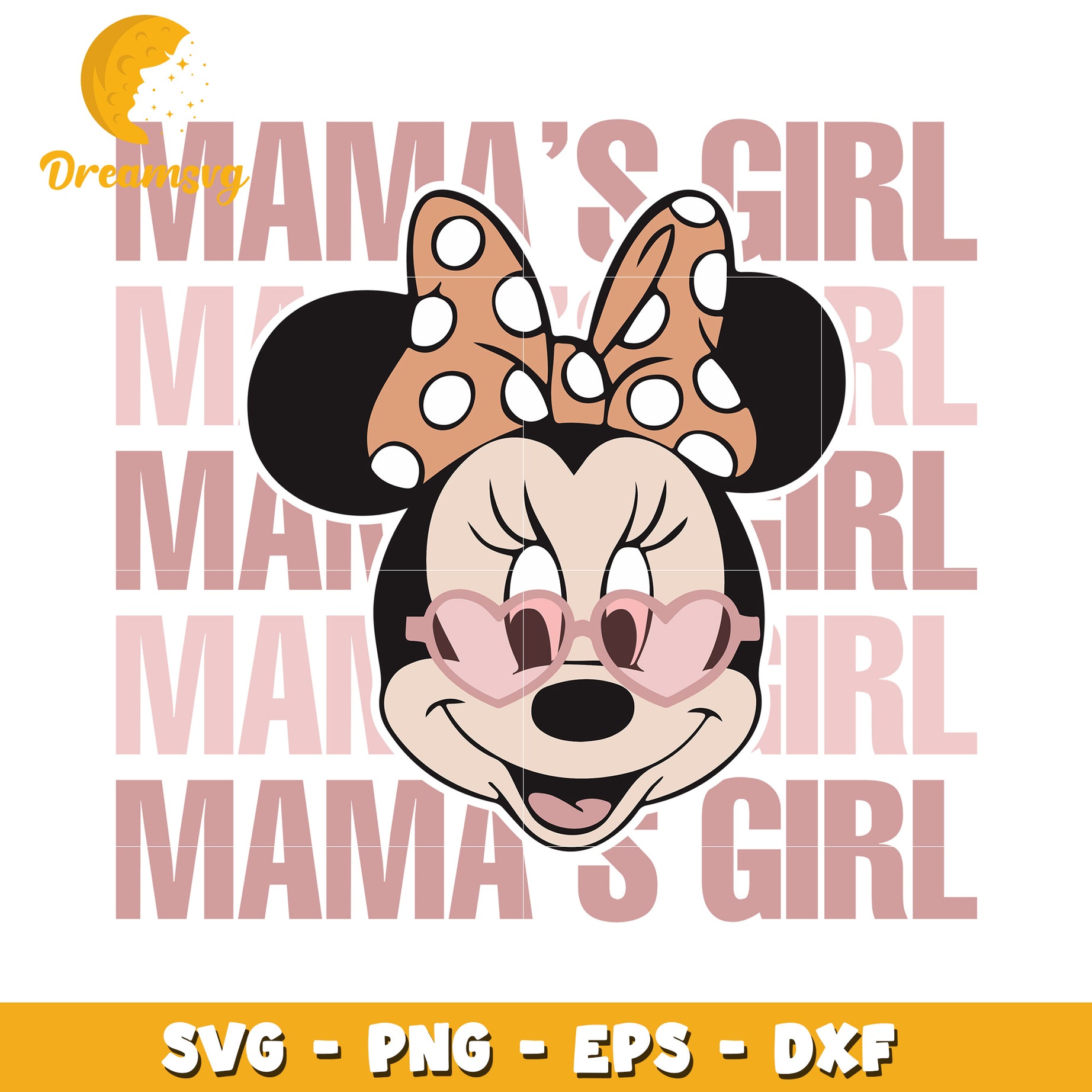 Minnie Mouse Mamas Girl SVG Cut File