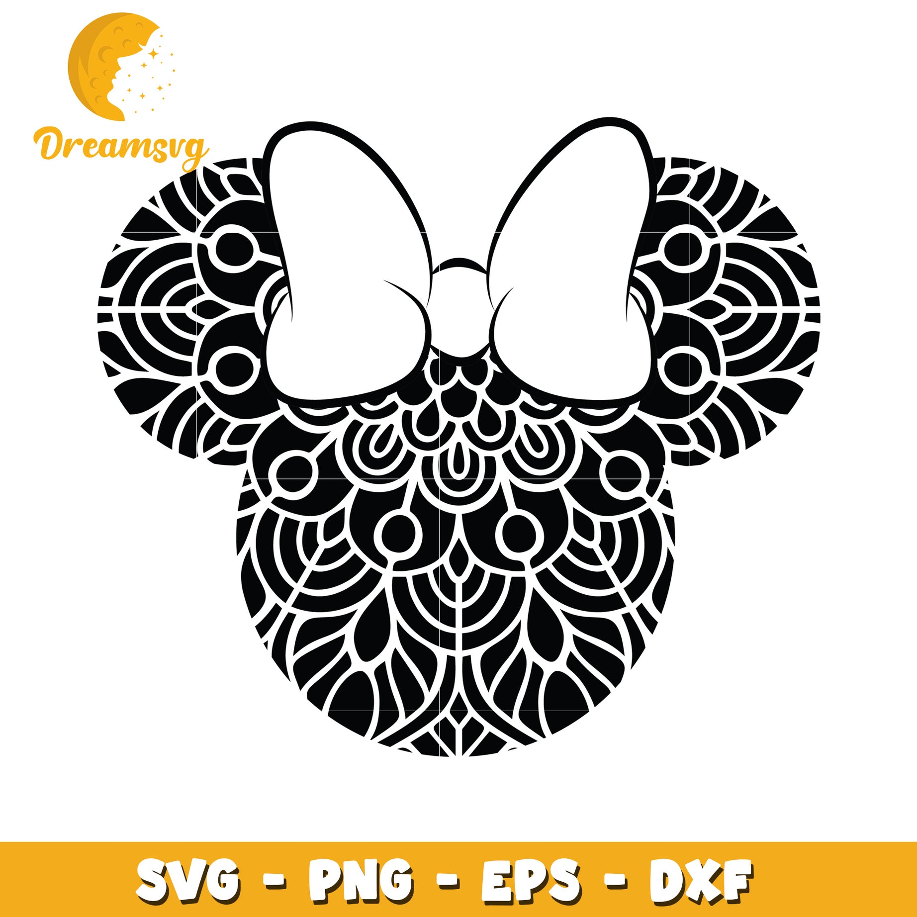Minnie Mouse Mandala SVG PNG EPS DXF