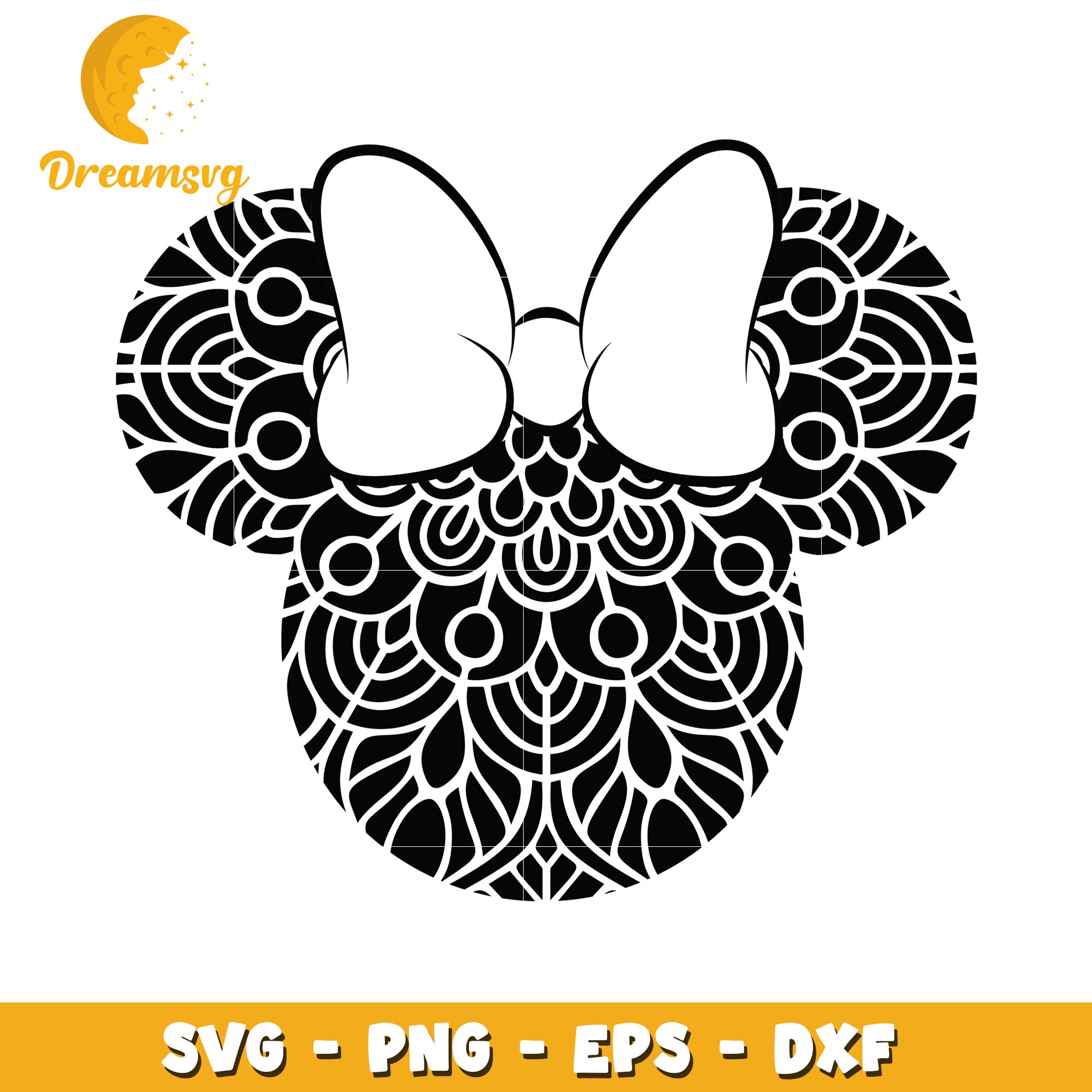 Minnie Mouse Mandala SVG PNG EPS DXF