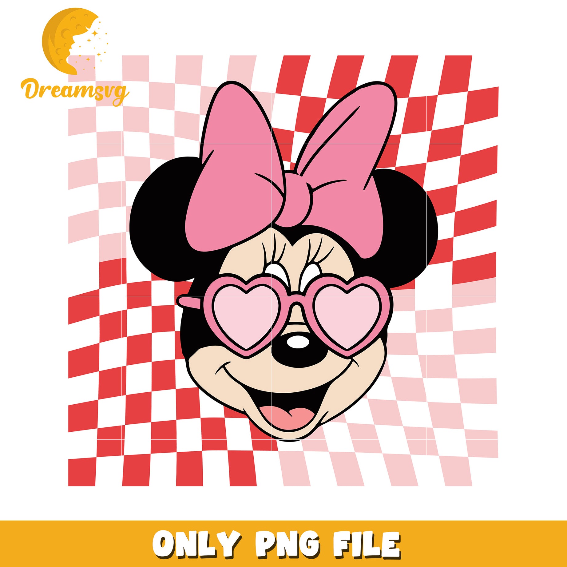 Minnie Mouse PNG Heart Sunglasses Design