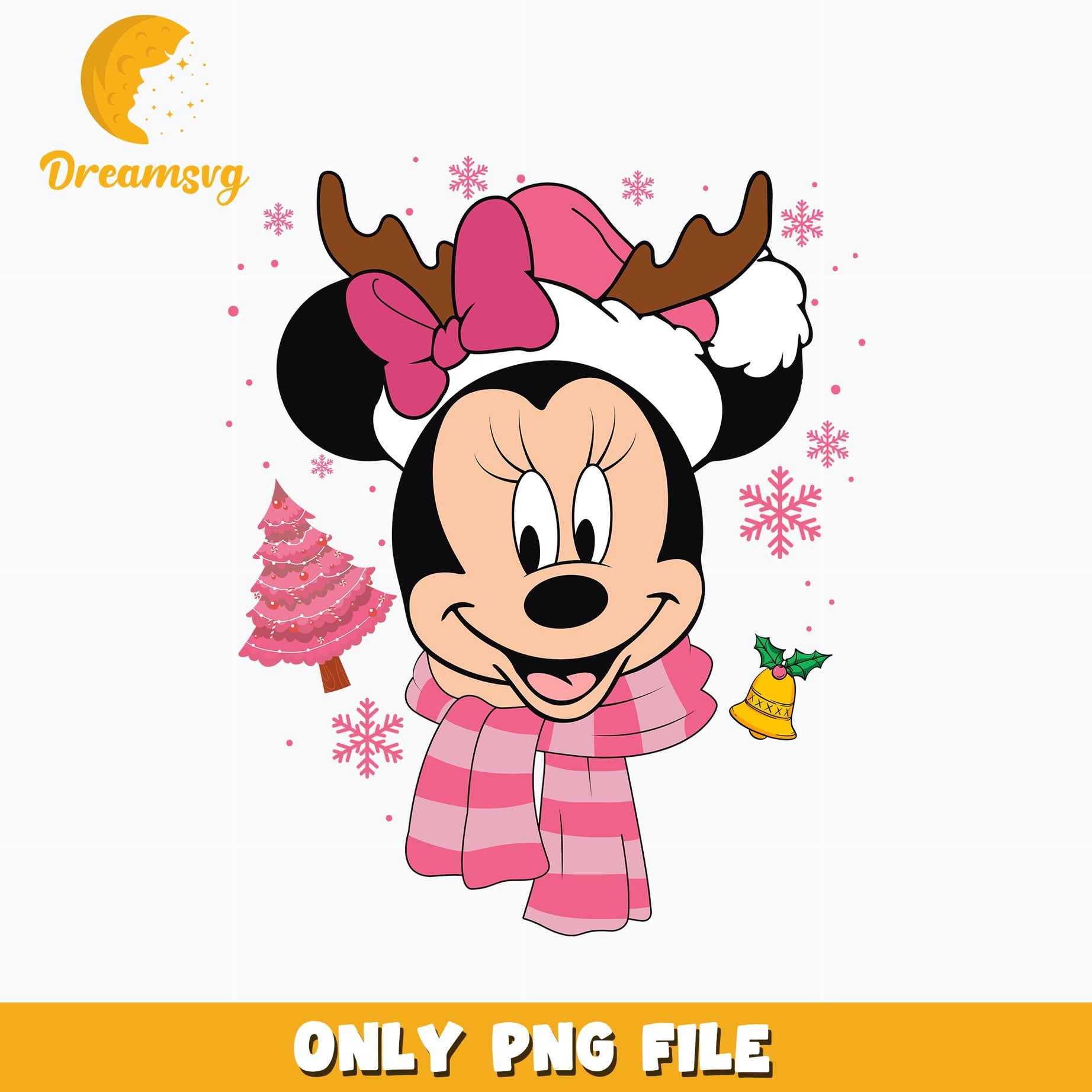 Minnie Mouse Pink Christmas png