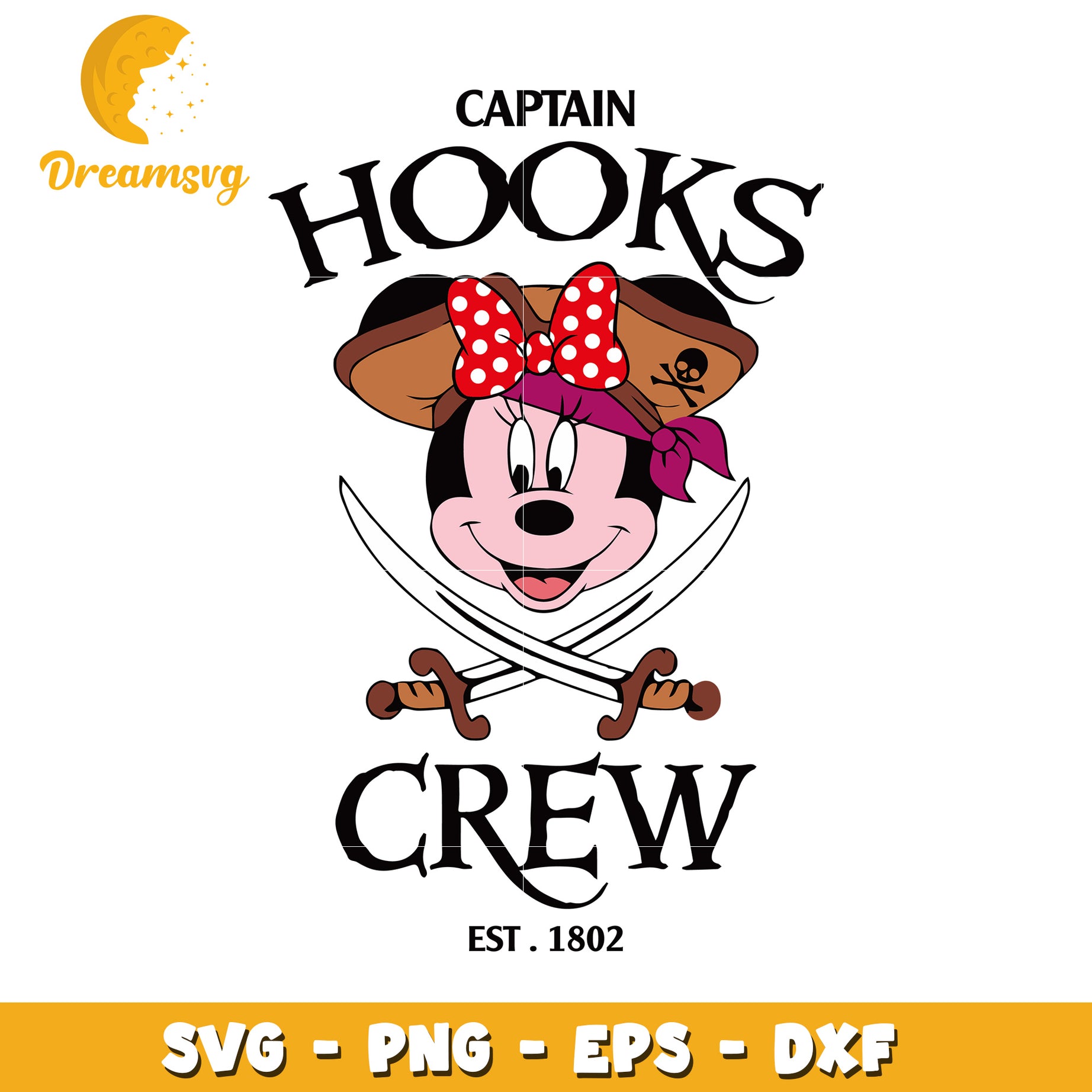 Minnie Mouse Pirate Crew SVG Cut File