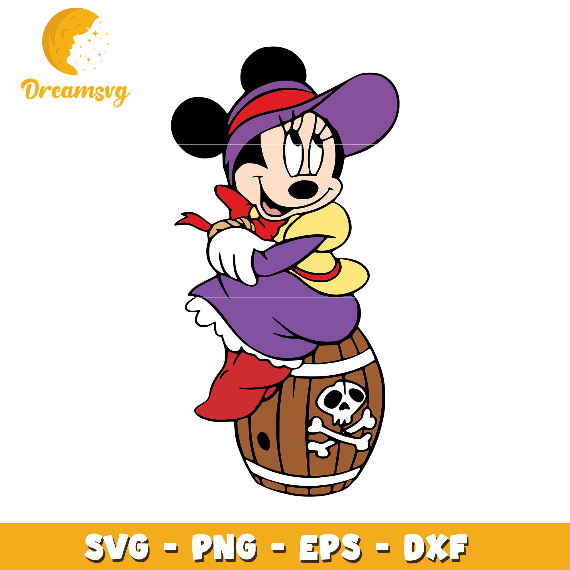 Minnie Mouse Pirate SVG Clipart for Fun Crafting Projects – DreamSVG Store