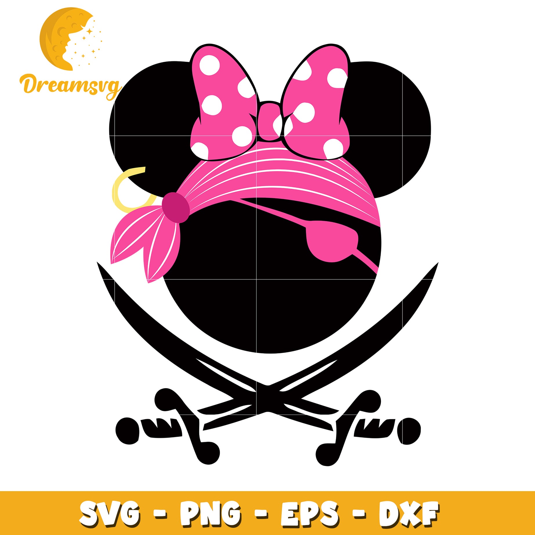 Minnie Mouse Pirate SVG Cut File