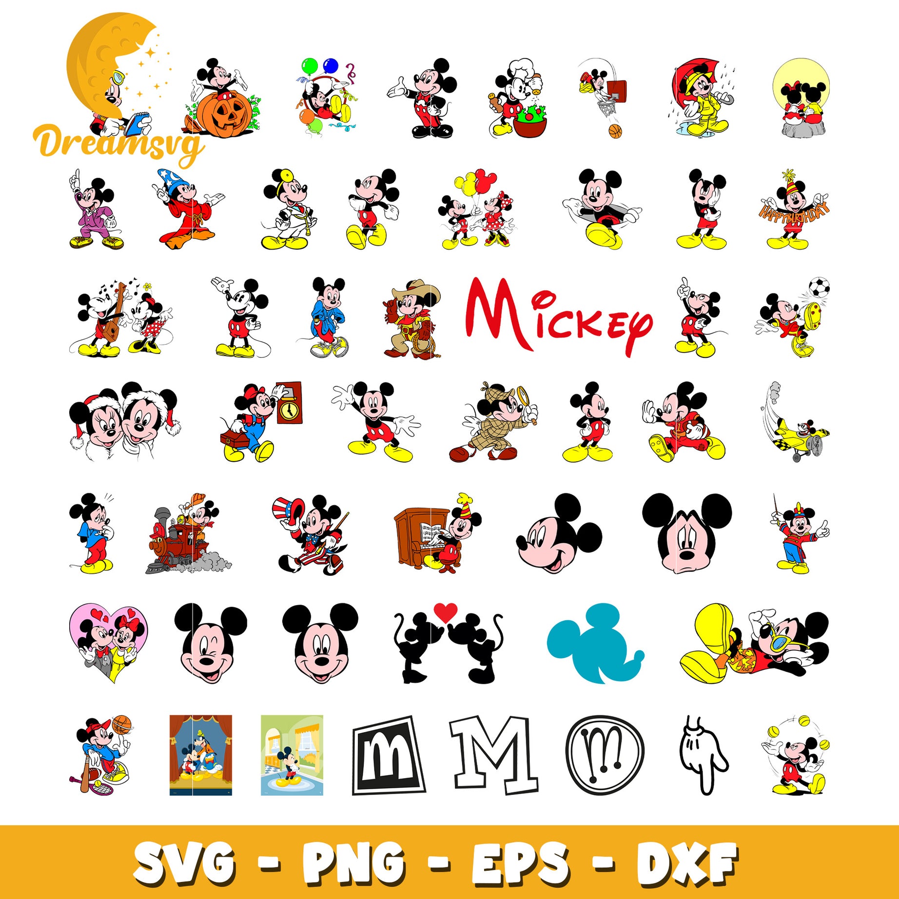 Disney mickey mouse design bundle svg, mickey mouse​ svg