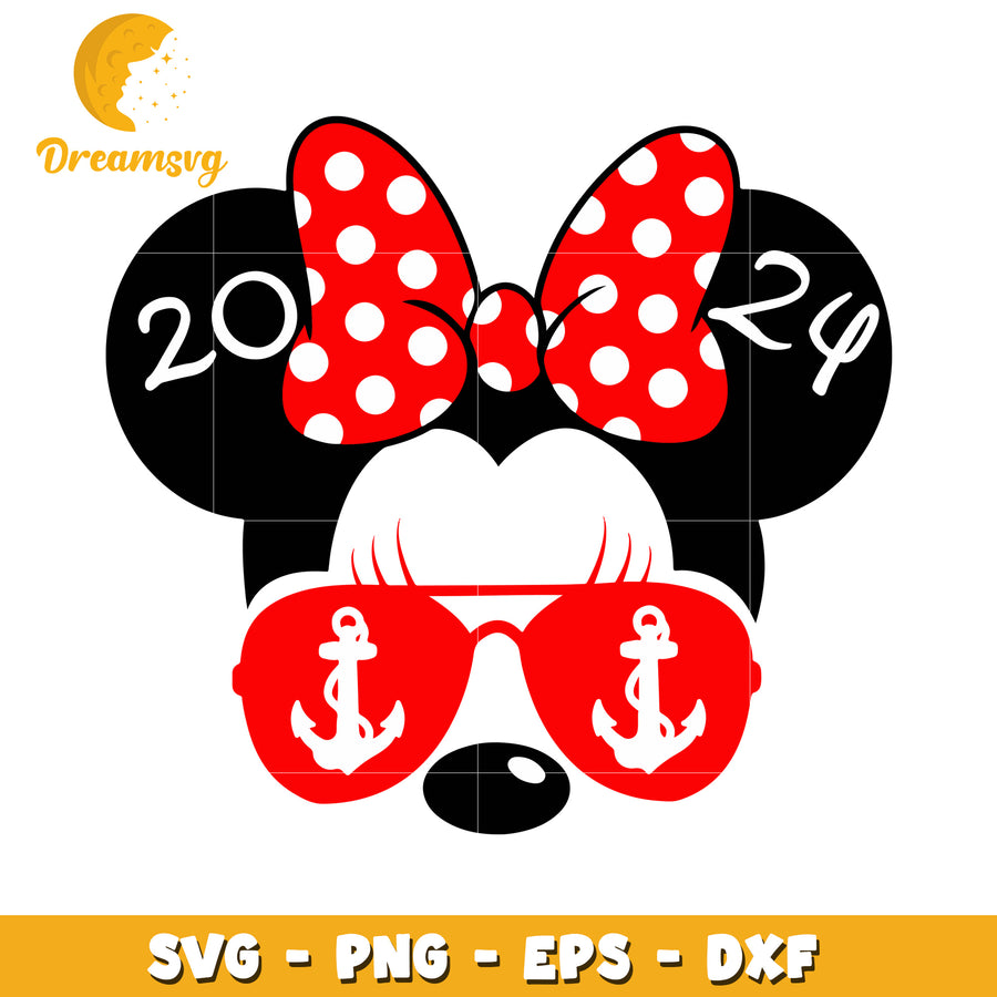 Minnie Mouse SVG 2024 Sunglasses Design