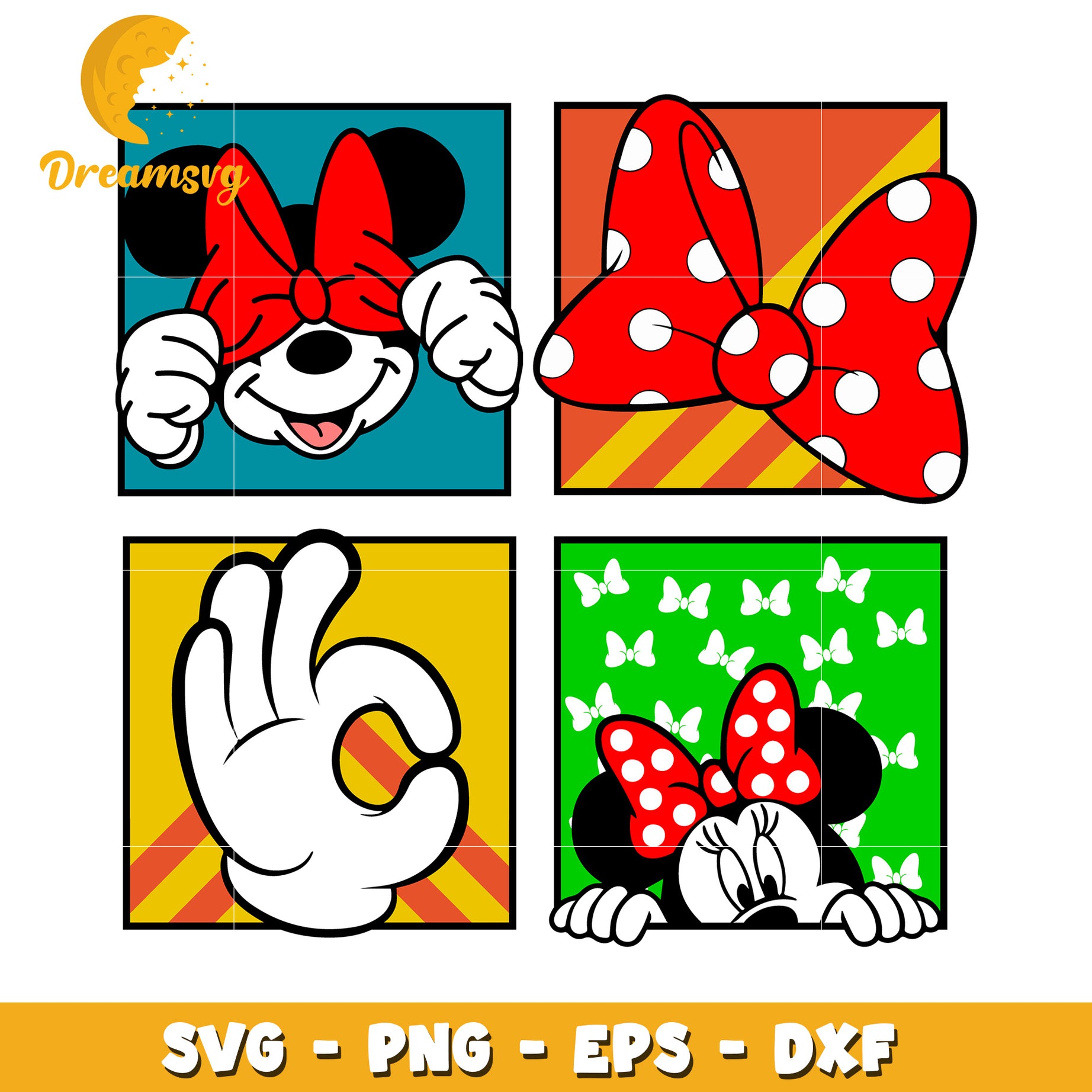 Minnie Mouse SVG Bundle PNG EPS DXF