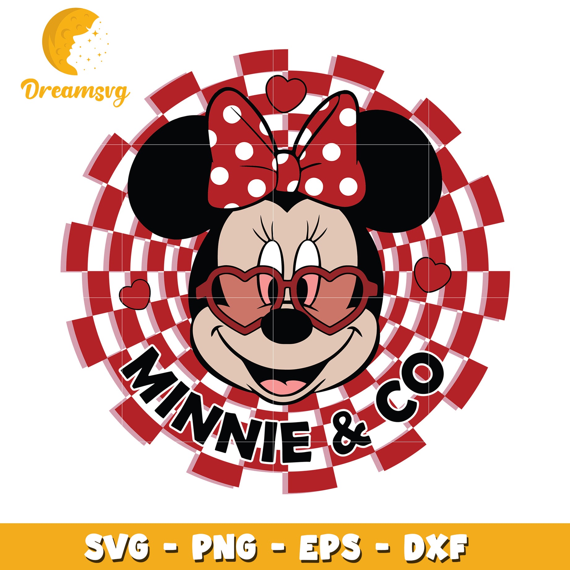 Minnie Mouse SVG Cut File Red Gingham