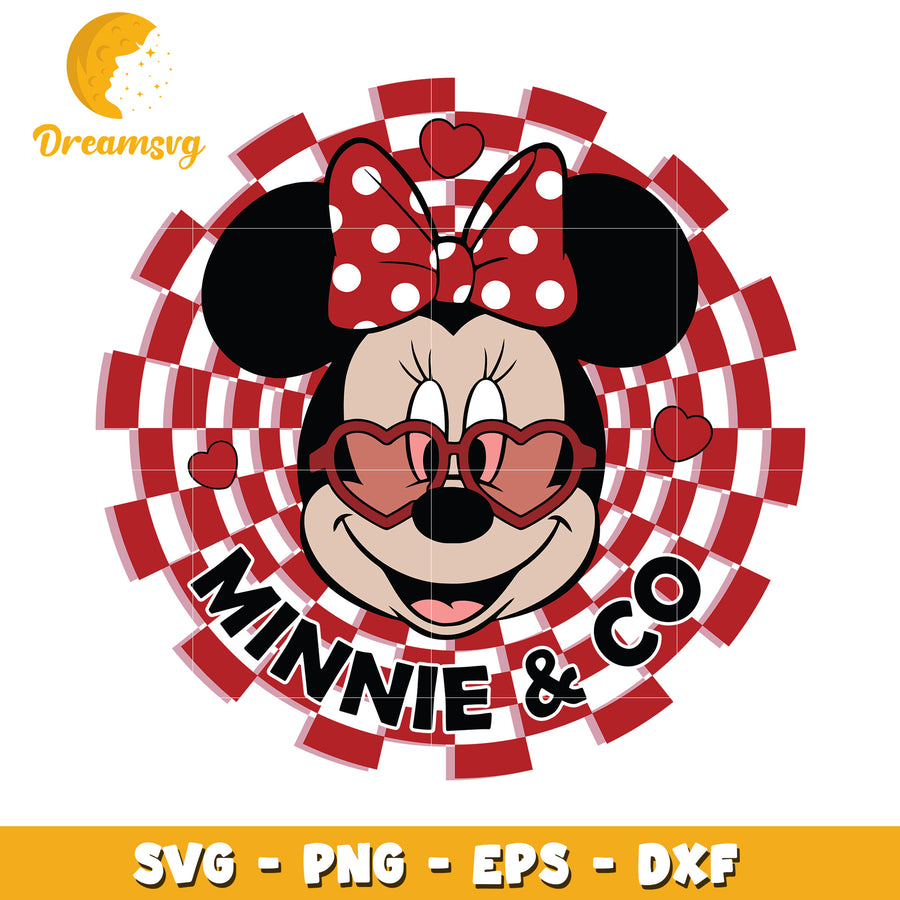 Minnie Mouse SVG Cut File Red Gingham