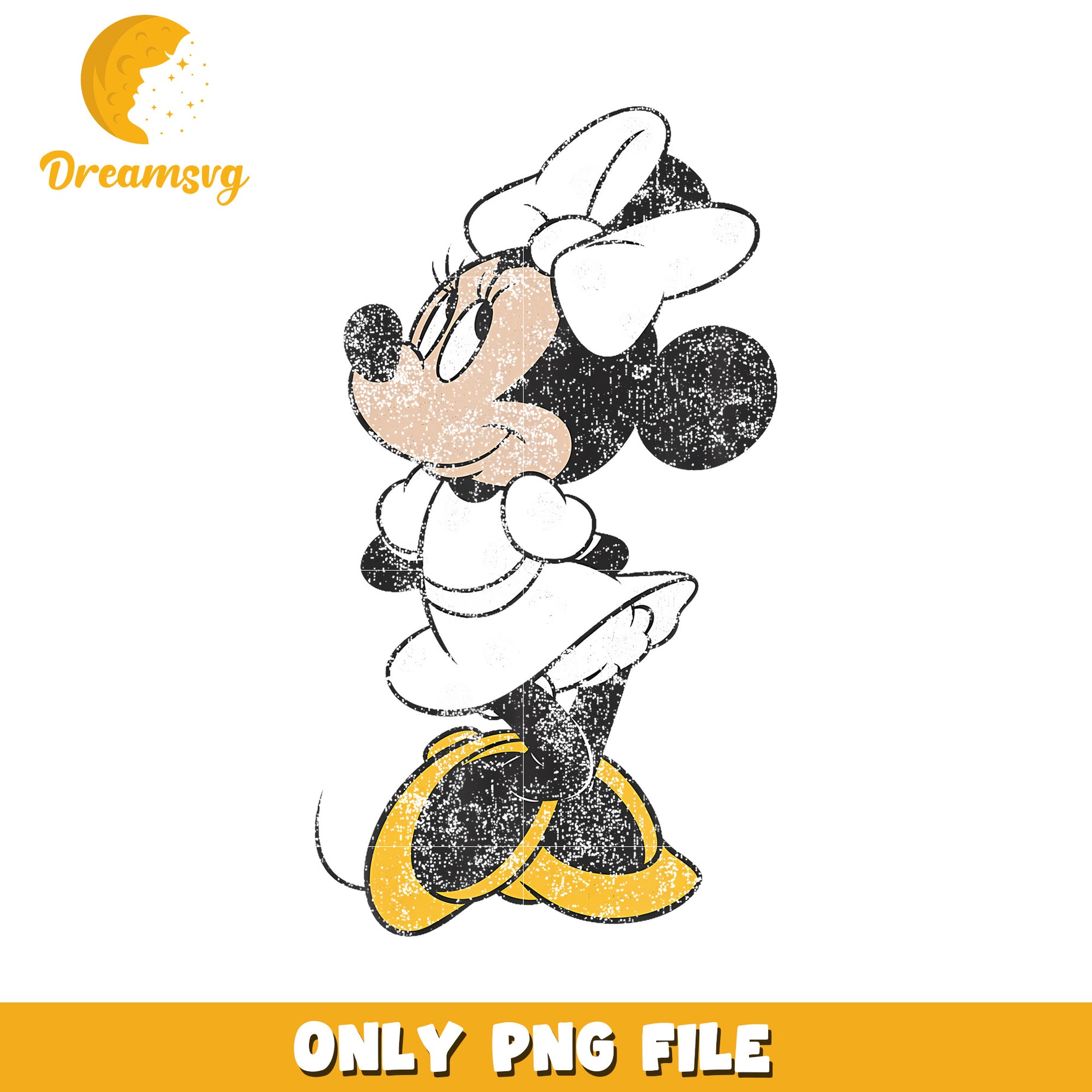 Minnie Mouse Simple Distressed png, spirit halloween​ png, halloween ends​ png