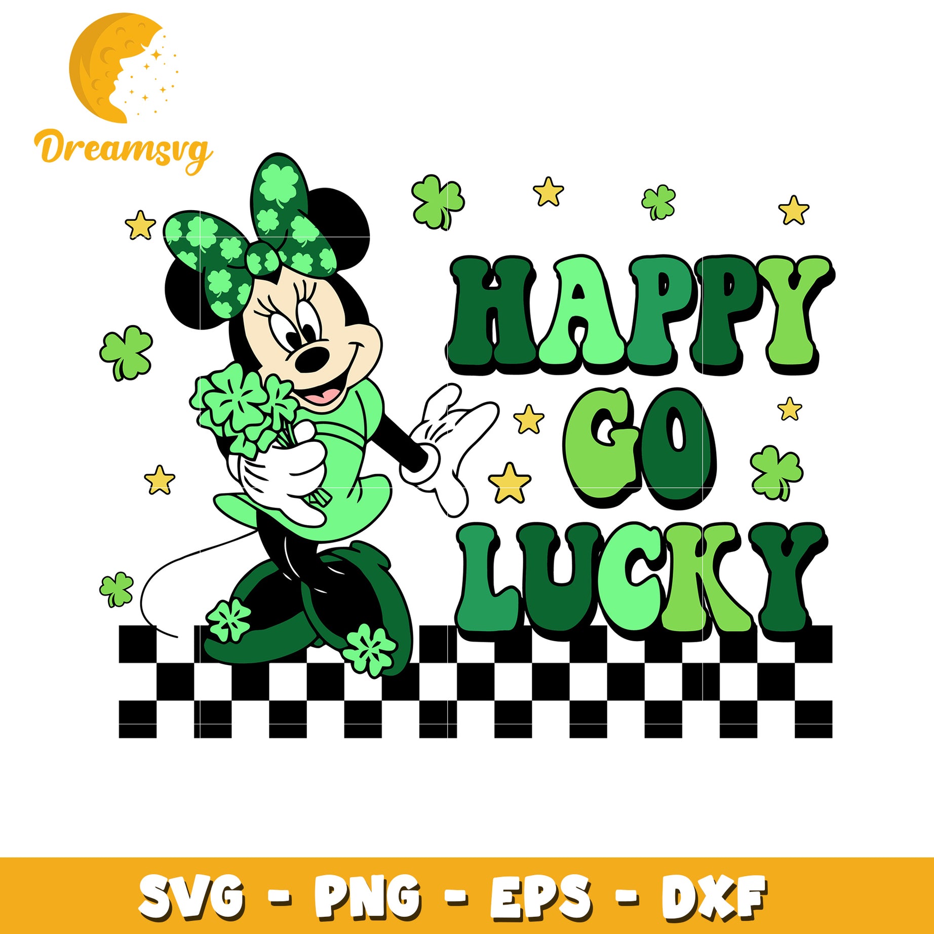 Minnie Mouse St Patricks Day SVG