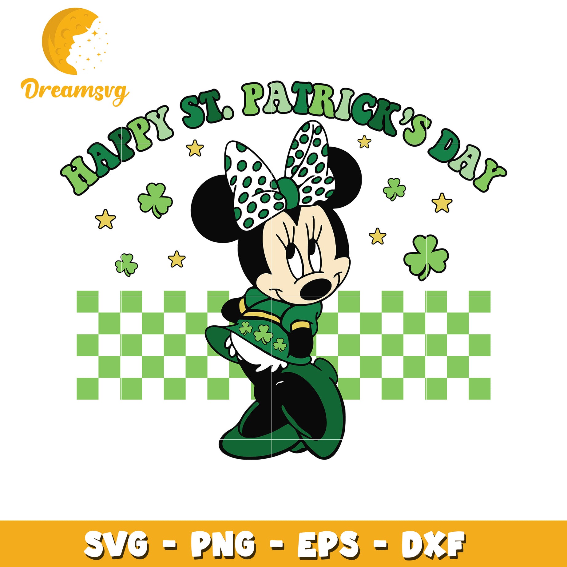 Minnie Mouse St Patricks Day SVG Cut Files