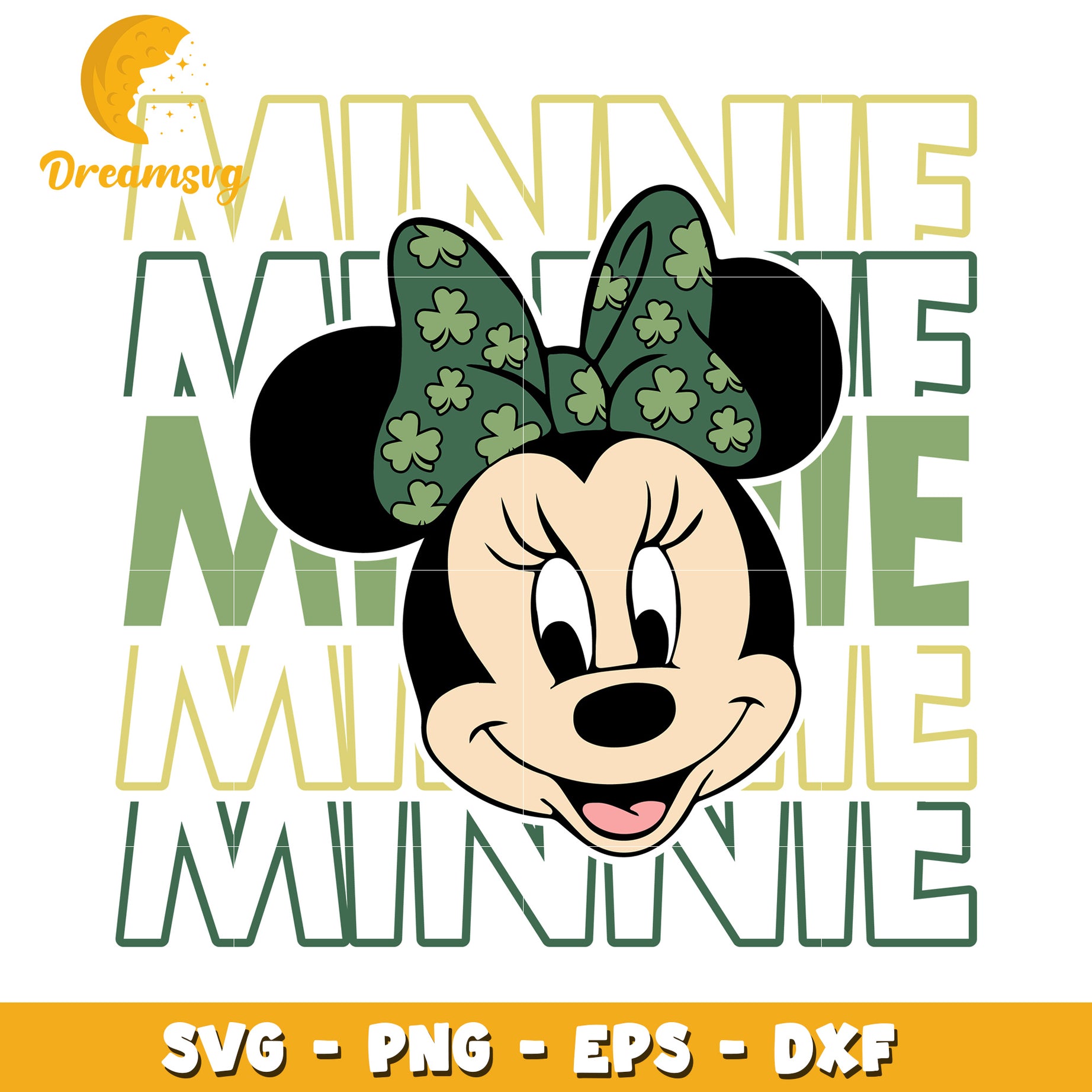 Minnie Mouse St Patricks Day SVG PNG