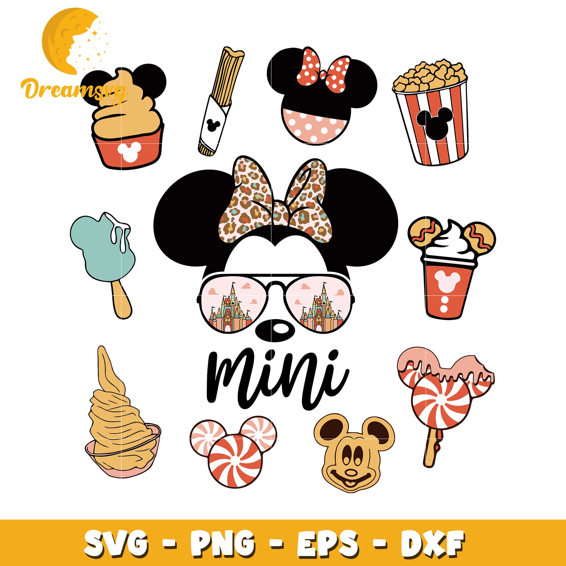 Minnie Mouse Treats SVG Cut Files