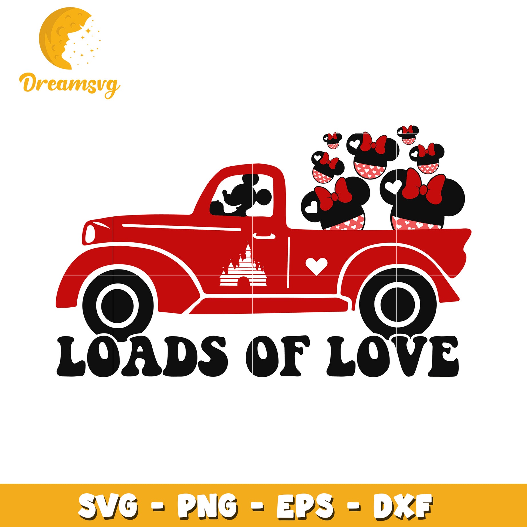 Minnie Mouse Truck Loads of Love SVG