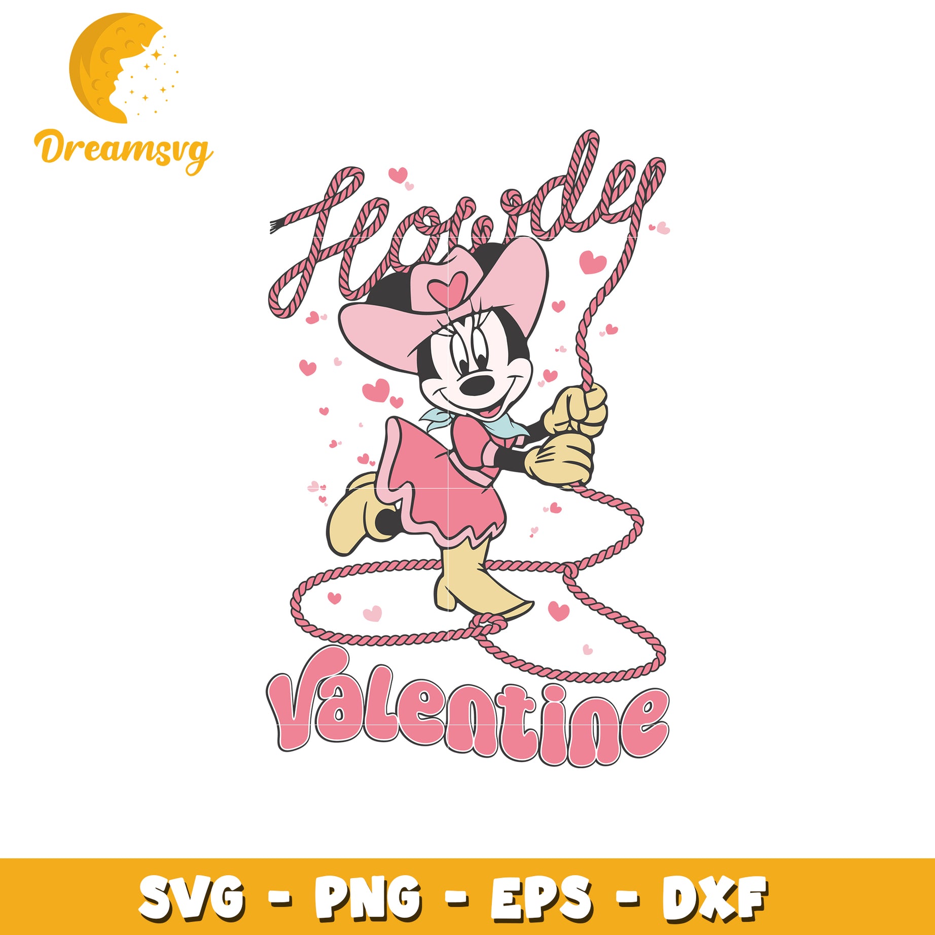 Minnie Mouse Valentine SVG Cut File