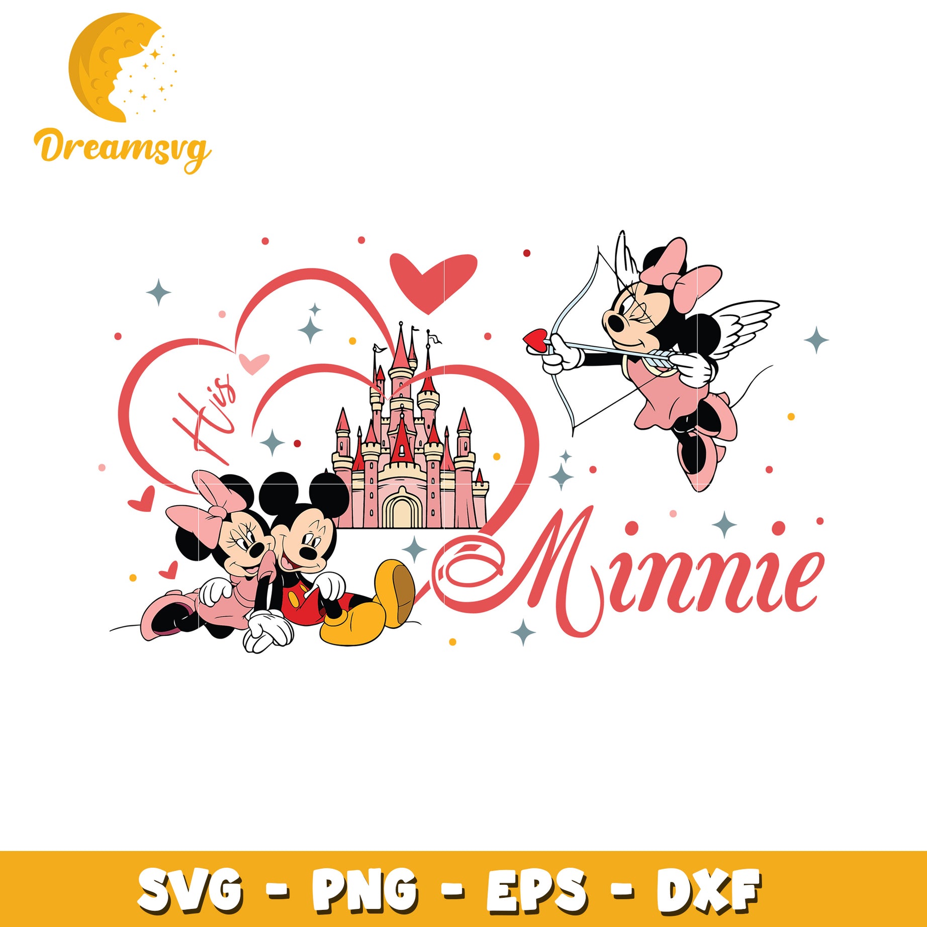 Minnie Mouse Valentine SVG Cut File