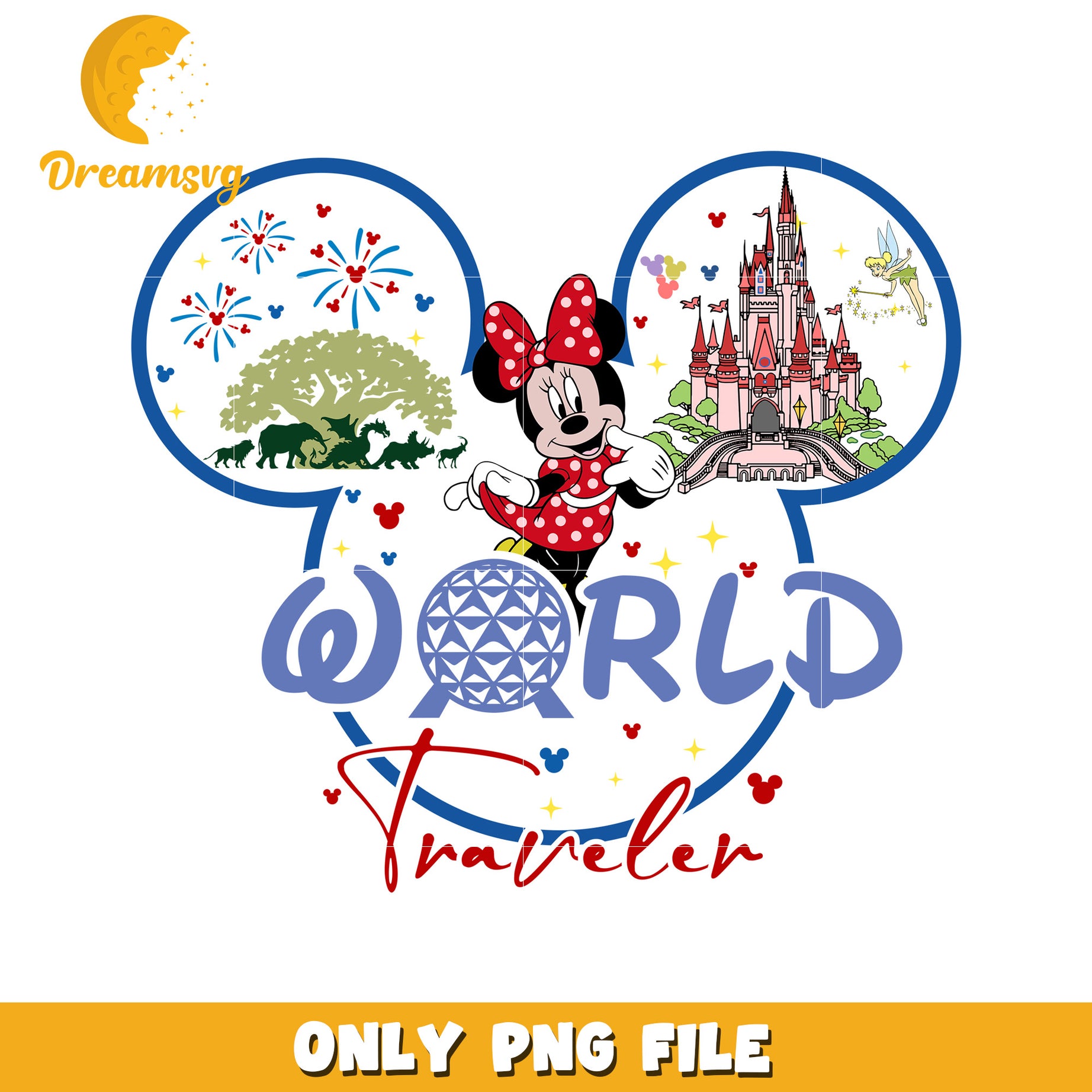 Minnie Mouse World Traveler PNG