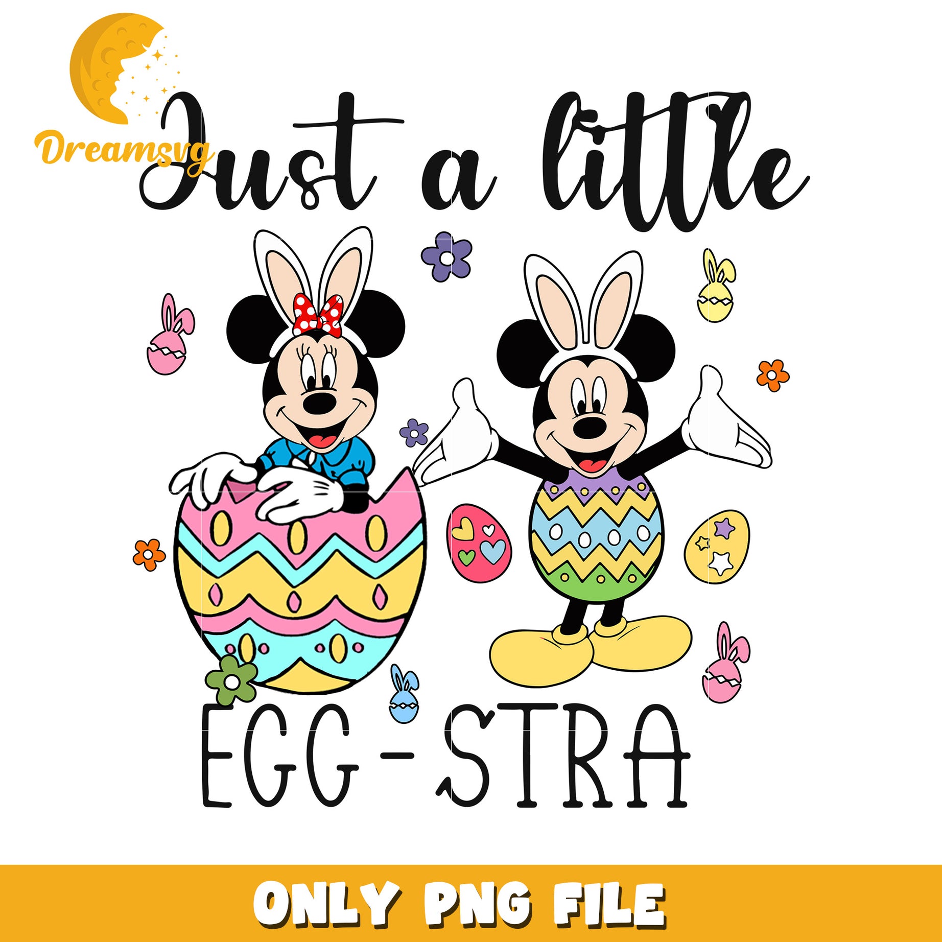 Minnie & Mickey Easter PNG Just a Little Egg-Stra