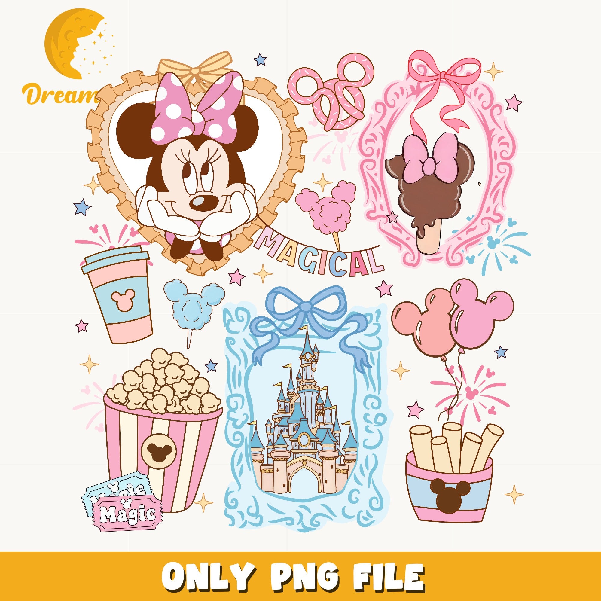 Minnie Mouse Magical Disney PNG Bundle, Disney Castle PNG, Mickey Mouse PNG