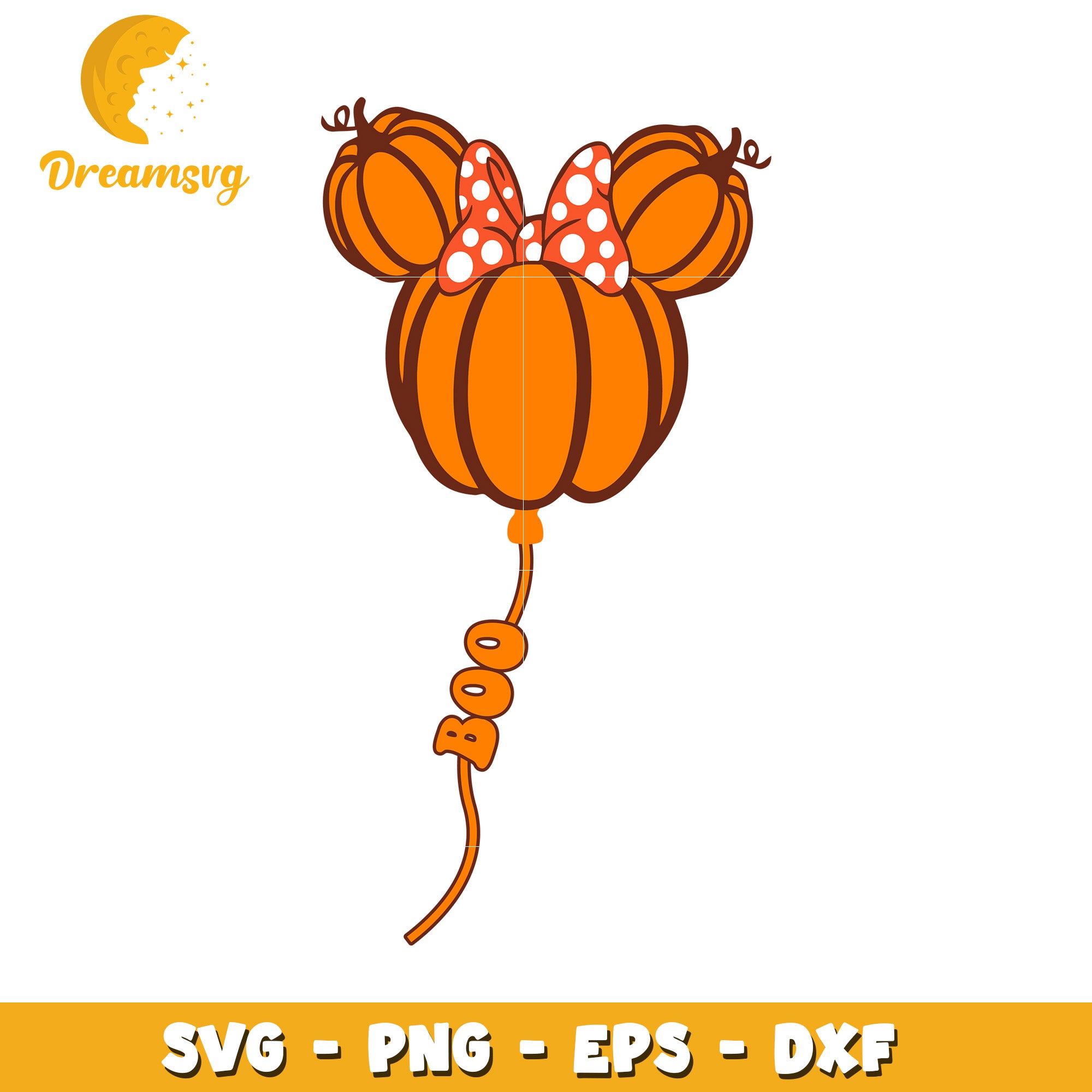 Minnie halloween pumpkin balloon svg, Disney friends halloween vibes svg