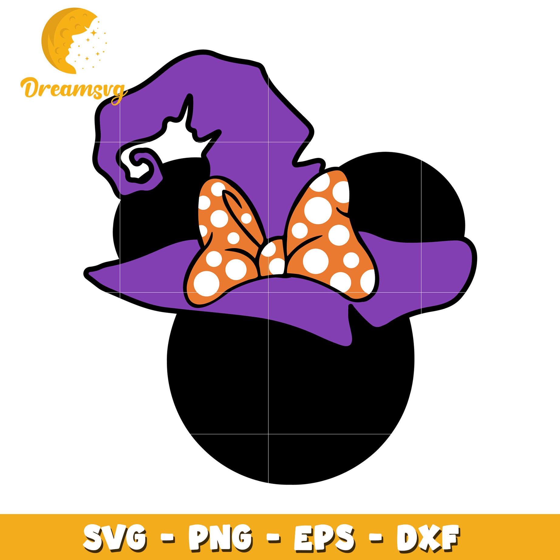 Minnie halloween witch svg, Disney friends halloween vibes svg