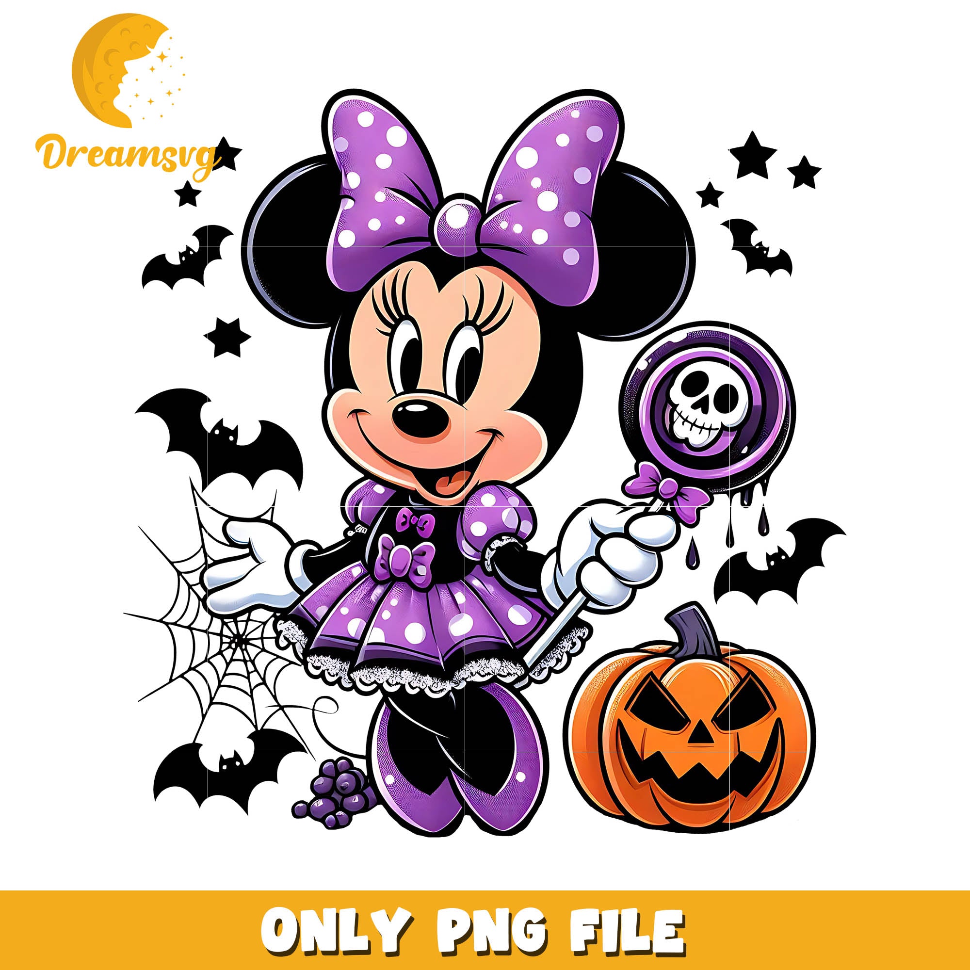 Minnie mouse purple halloween png, Disney halloween cartoon png