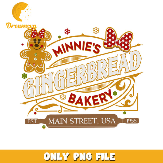 Minnie's ginger bread png, disney minnie png, christmas cartoon png