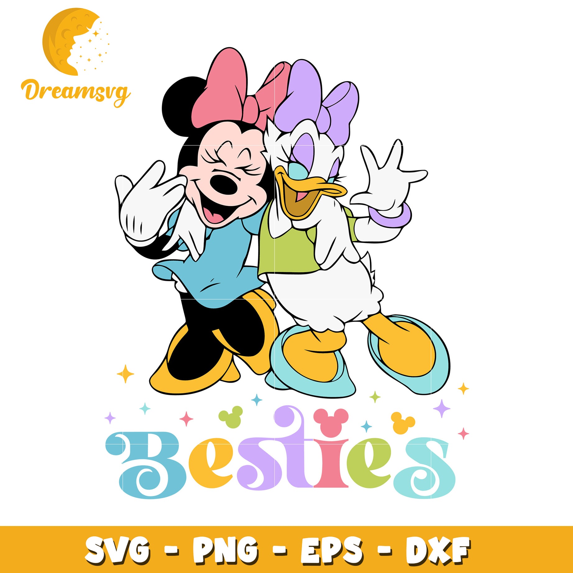 Minnie and Daisy Best Friends SVG Design for Arts and Crafts