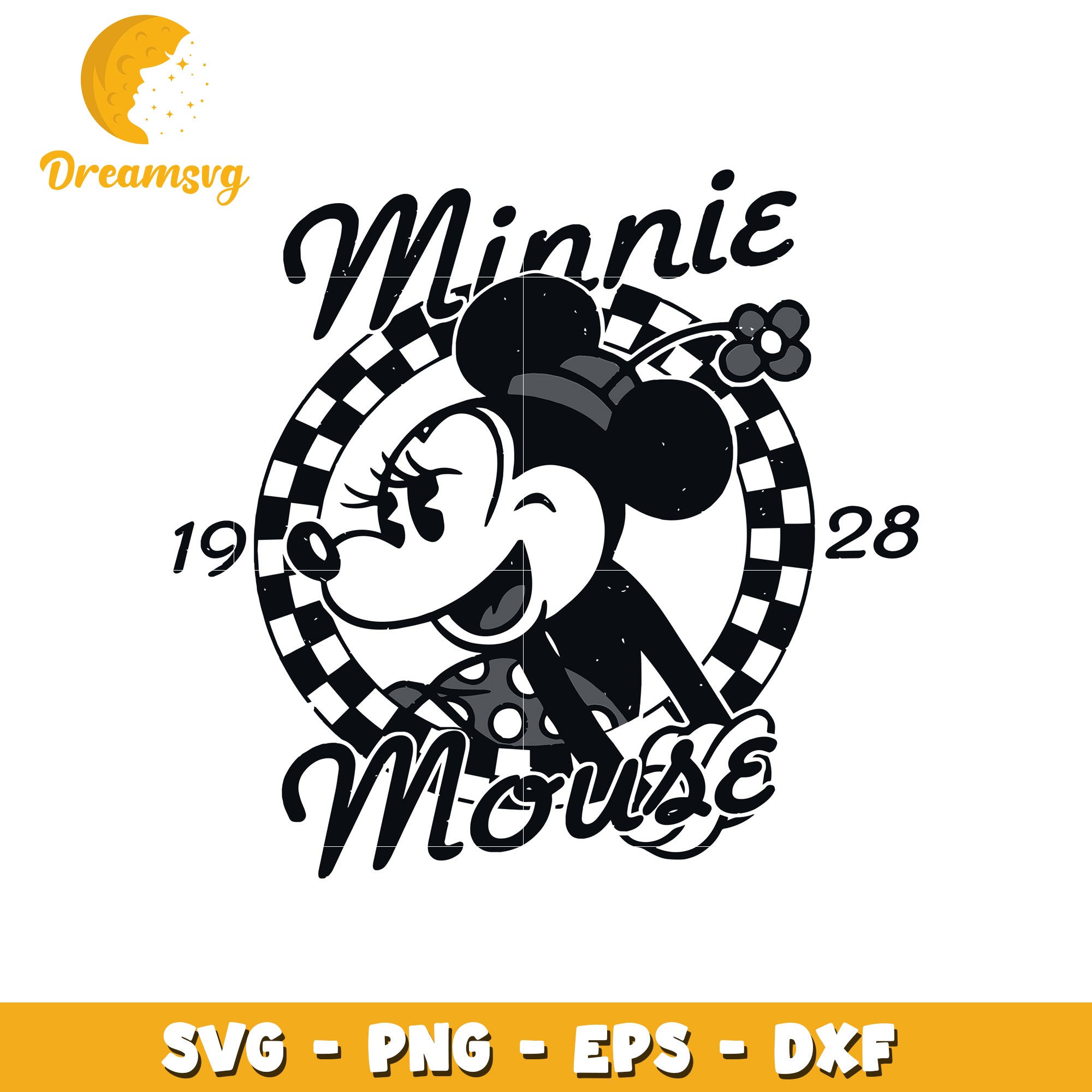 Minnie black and white svg, disney svg, mickey mouse characters svg