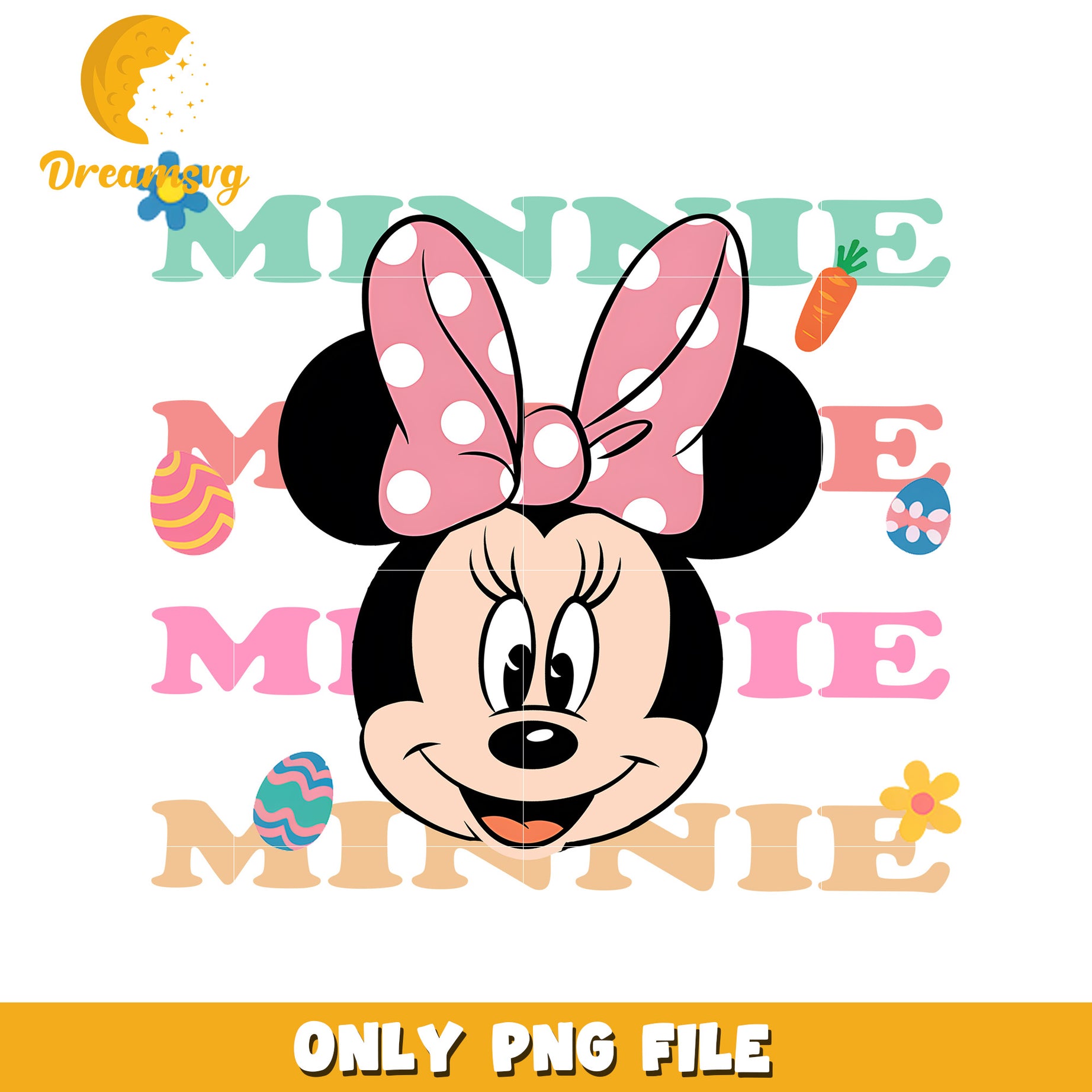 Minnie bunny head png, easter day png, disney characters png