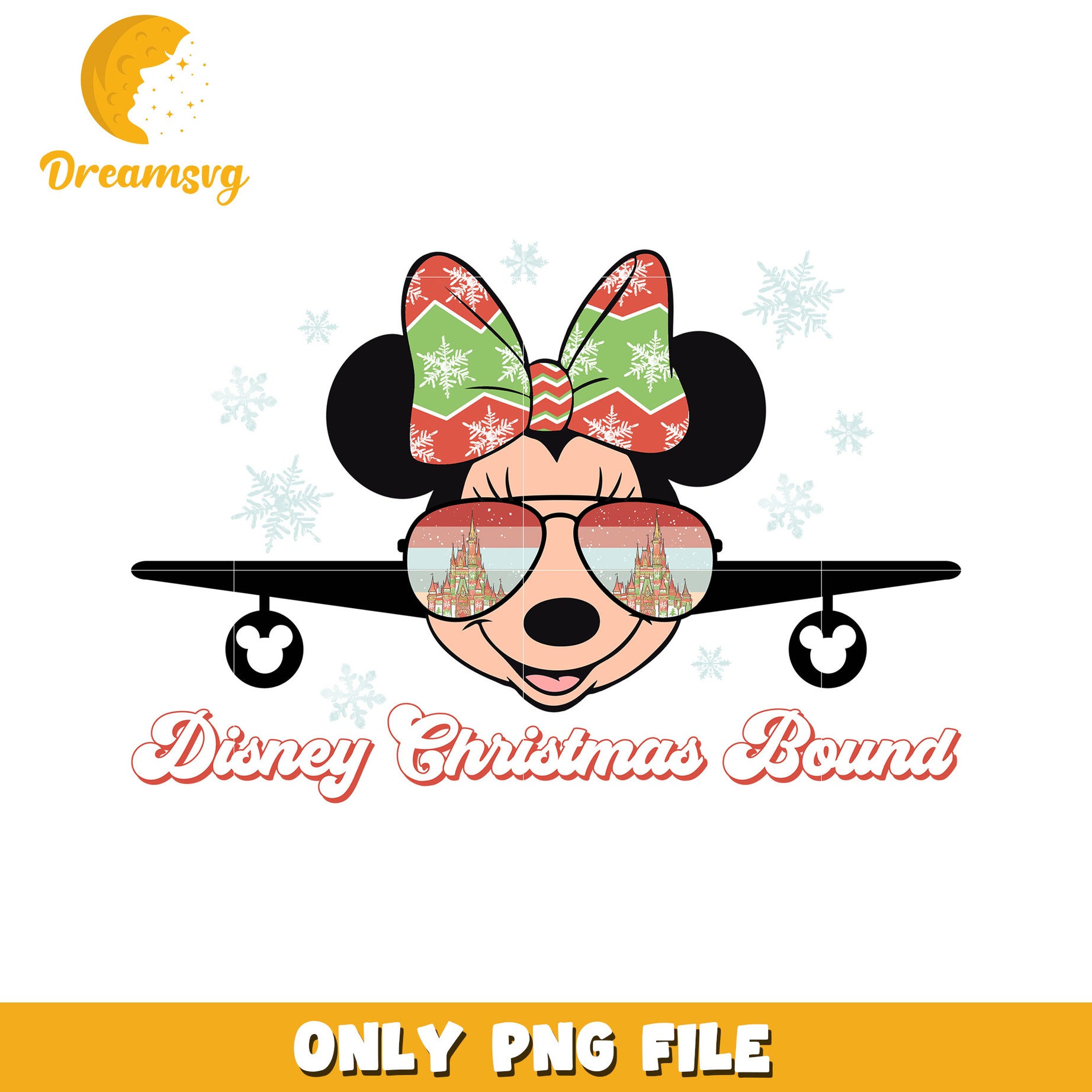 Minnie chirstmas bound png, disney cozy png, holiday glow png