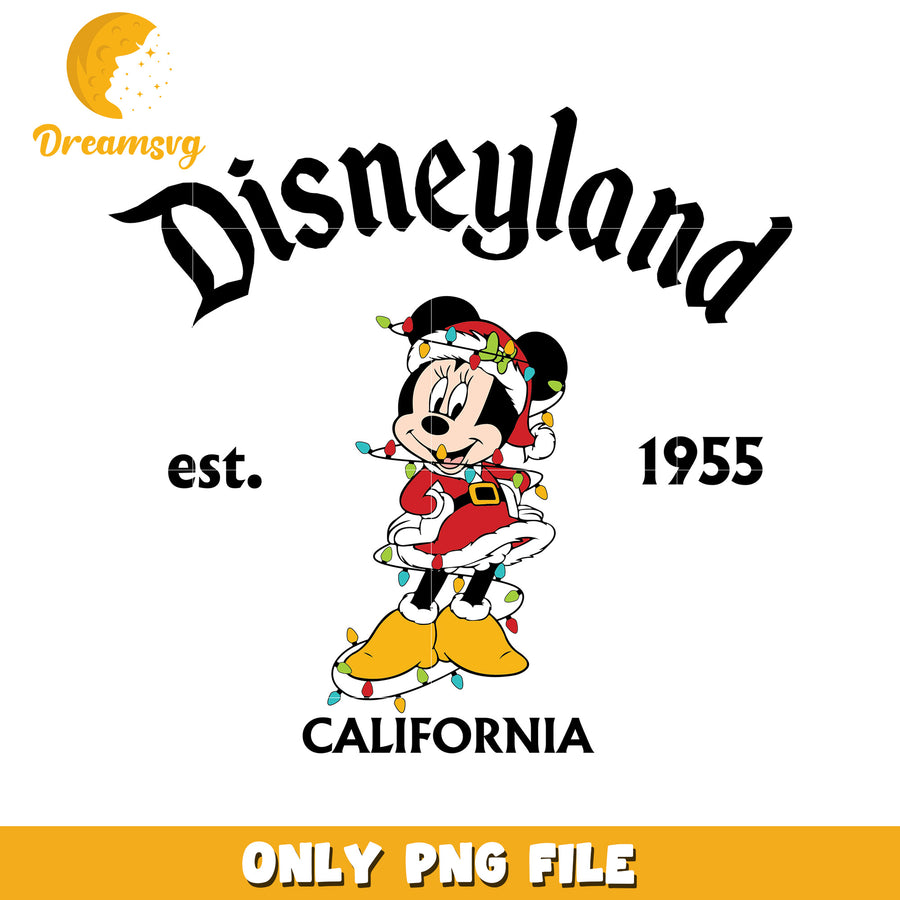 Minnie disneyland png, festive disney png, winter wonderland png