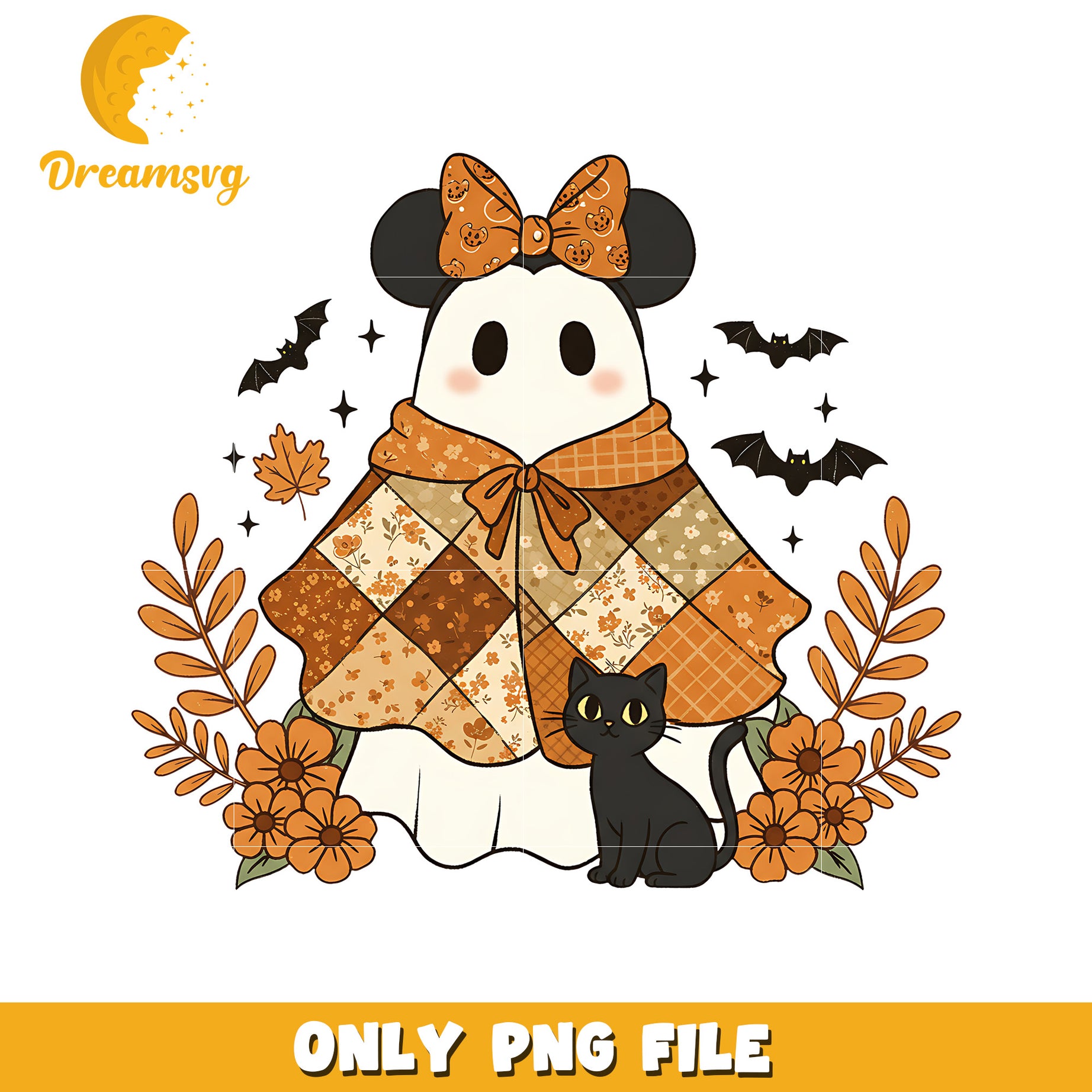 Minnie ghoul design png, halloween wallpaper png, happy halloween png