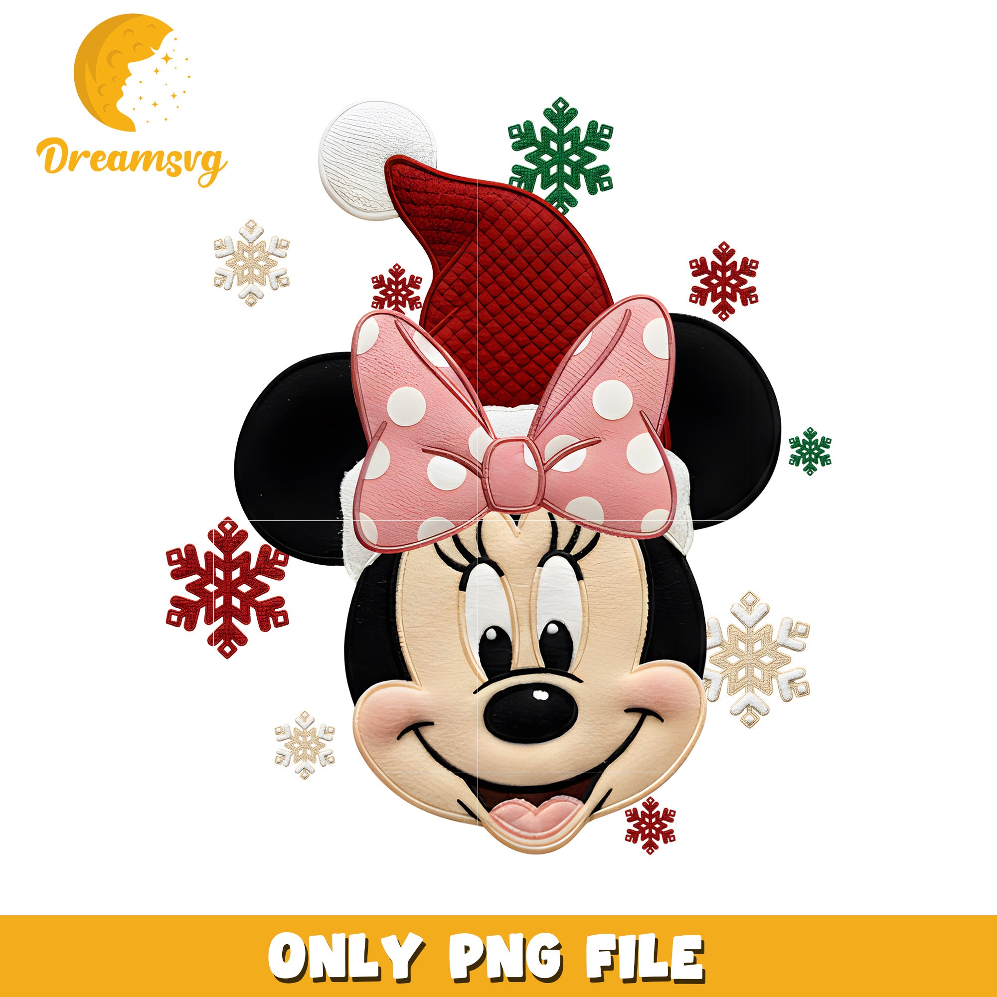 Minnie head png, spirit christmas​​ png, holiday png