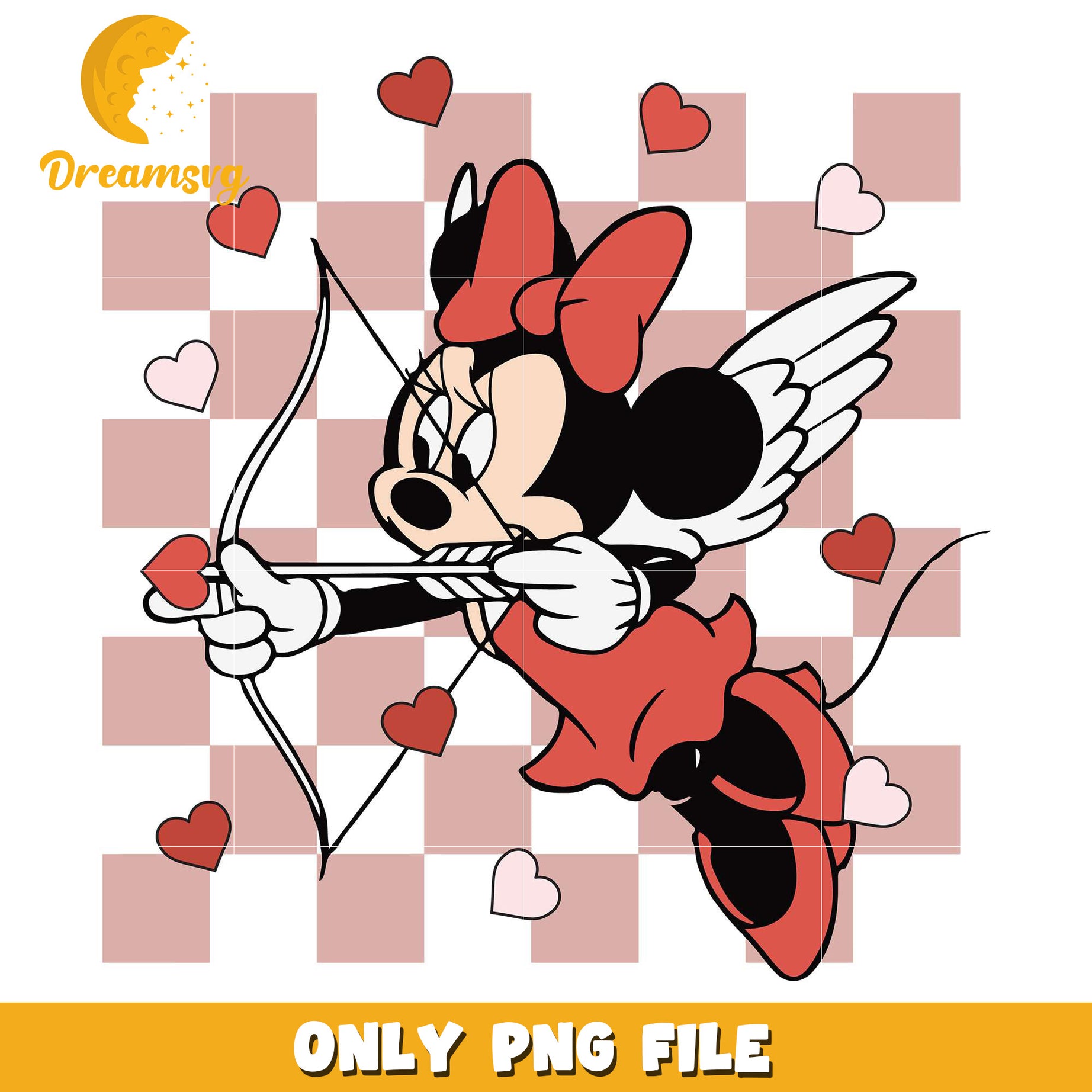 Minnie mouse cupid valentine png, Minnie mouse png, disney png