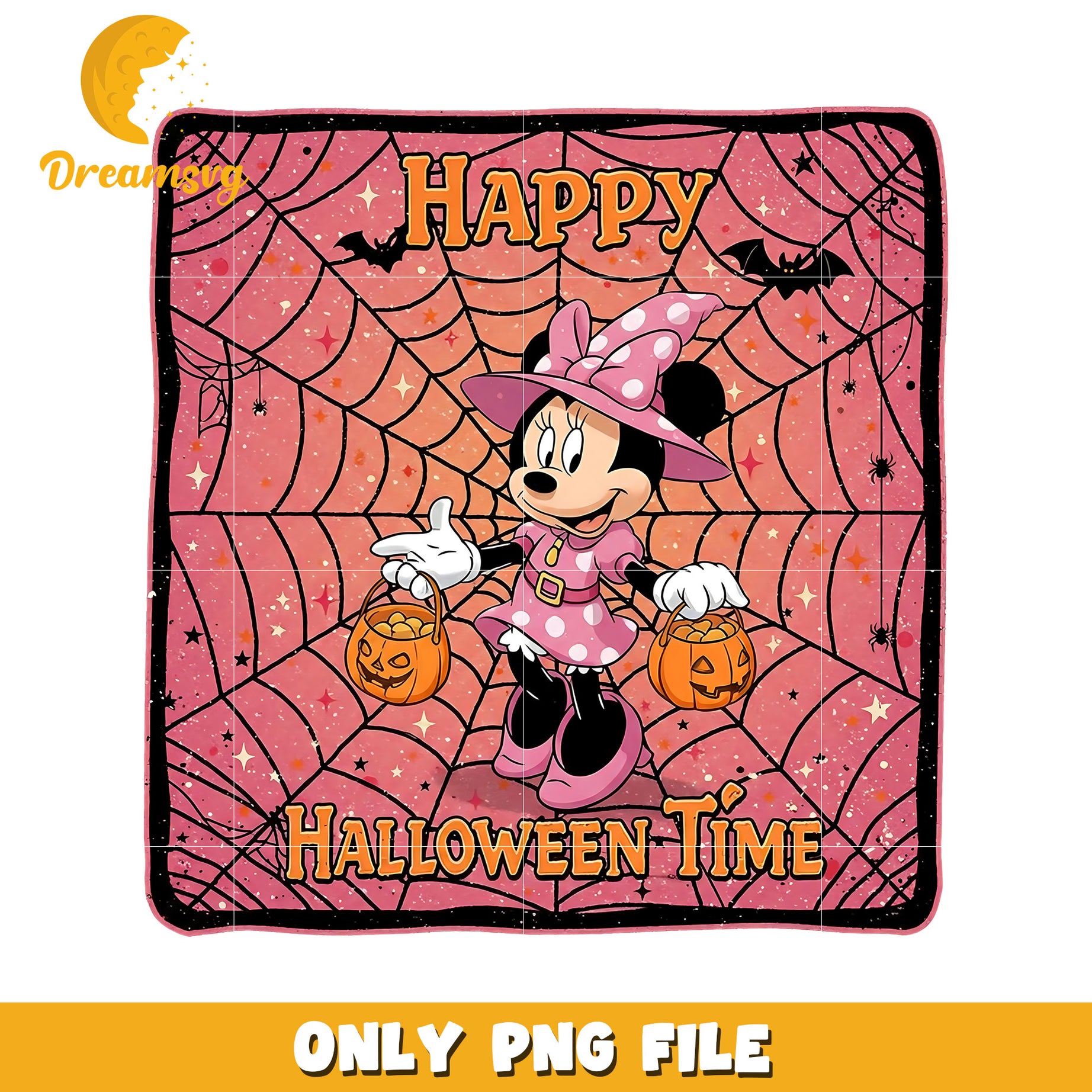 Minnie mouse halloween design png, halloween png, halloween season png