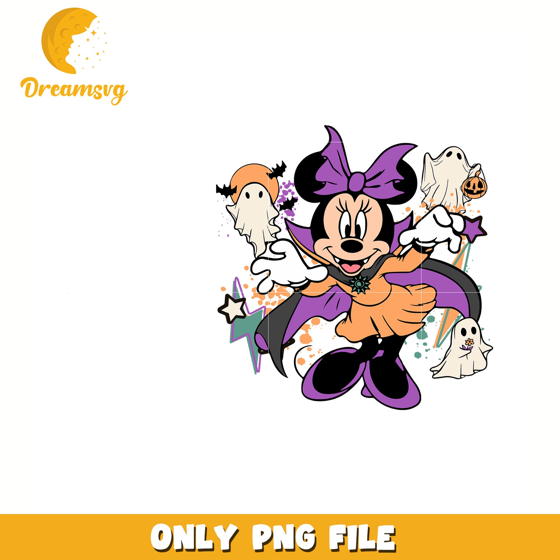 Minnie mouse halloween png, halloween decor png, halloween characters png