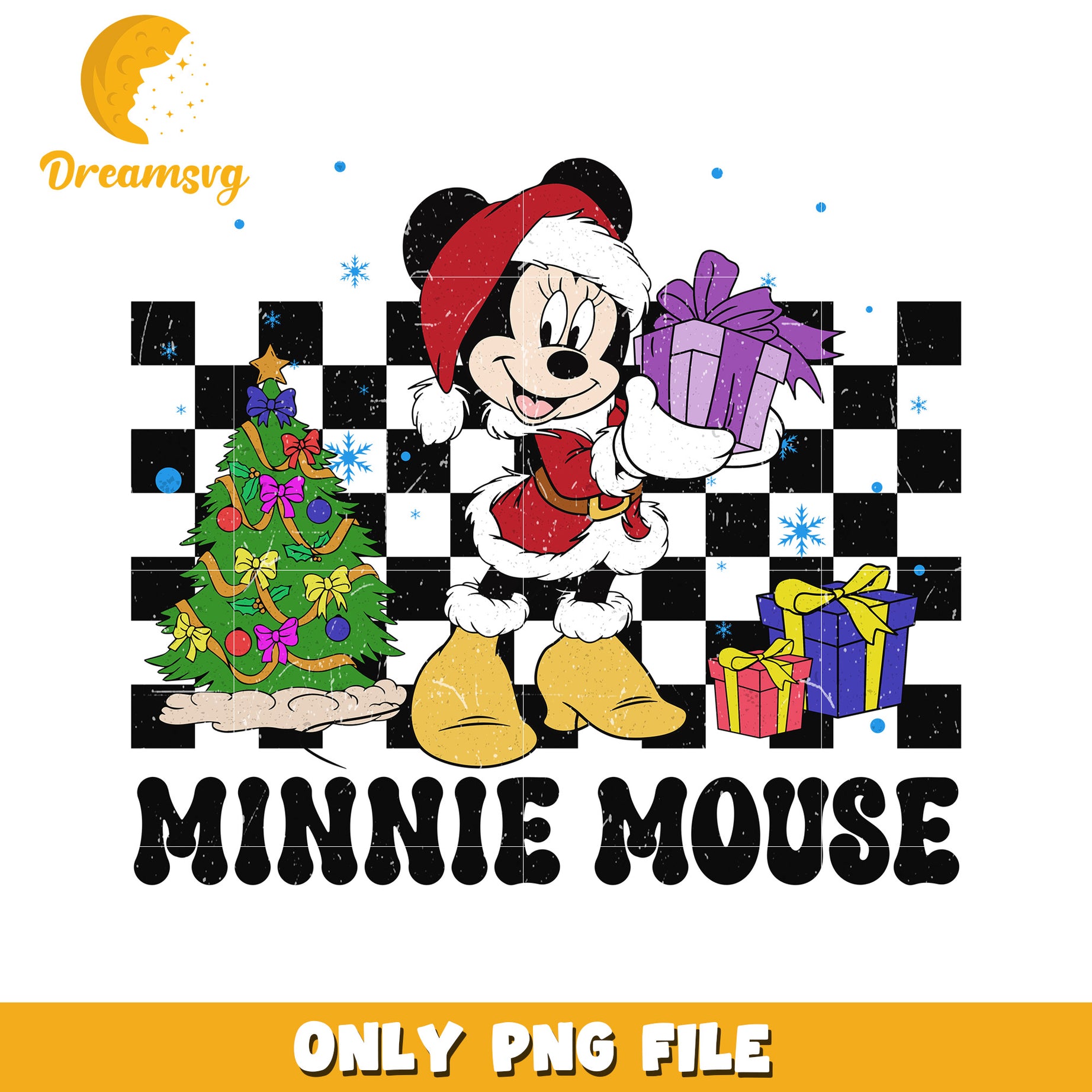 Minnie mouse png, festive disney png, winter wonderland png