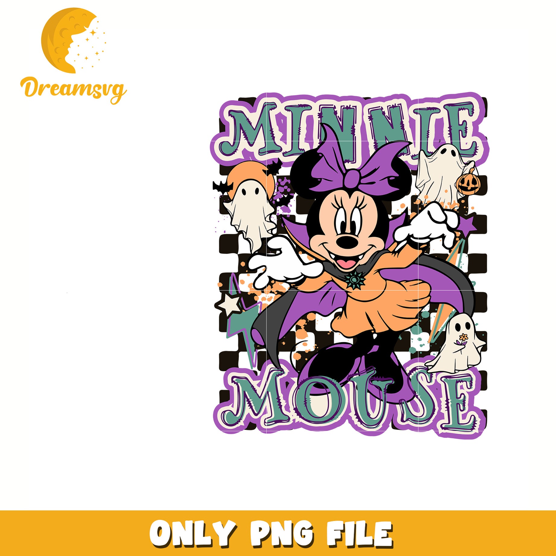 Minnie mouse spooky halloween png, halloween decor png, halloween characters png