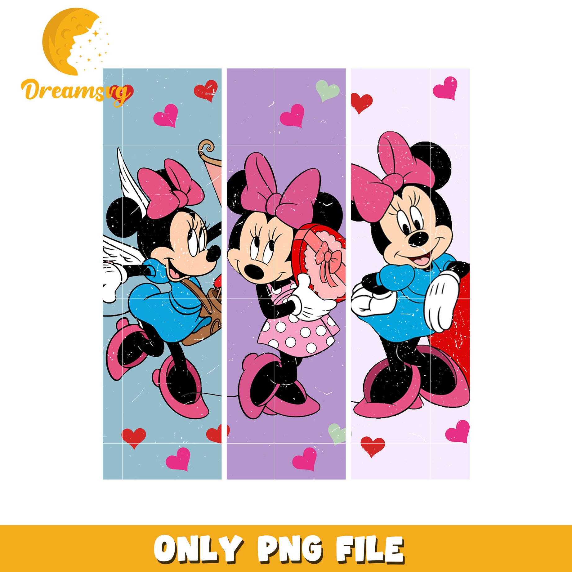 Minnie on valentine day png, dating png, valentine png