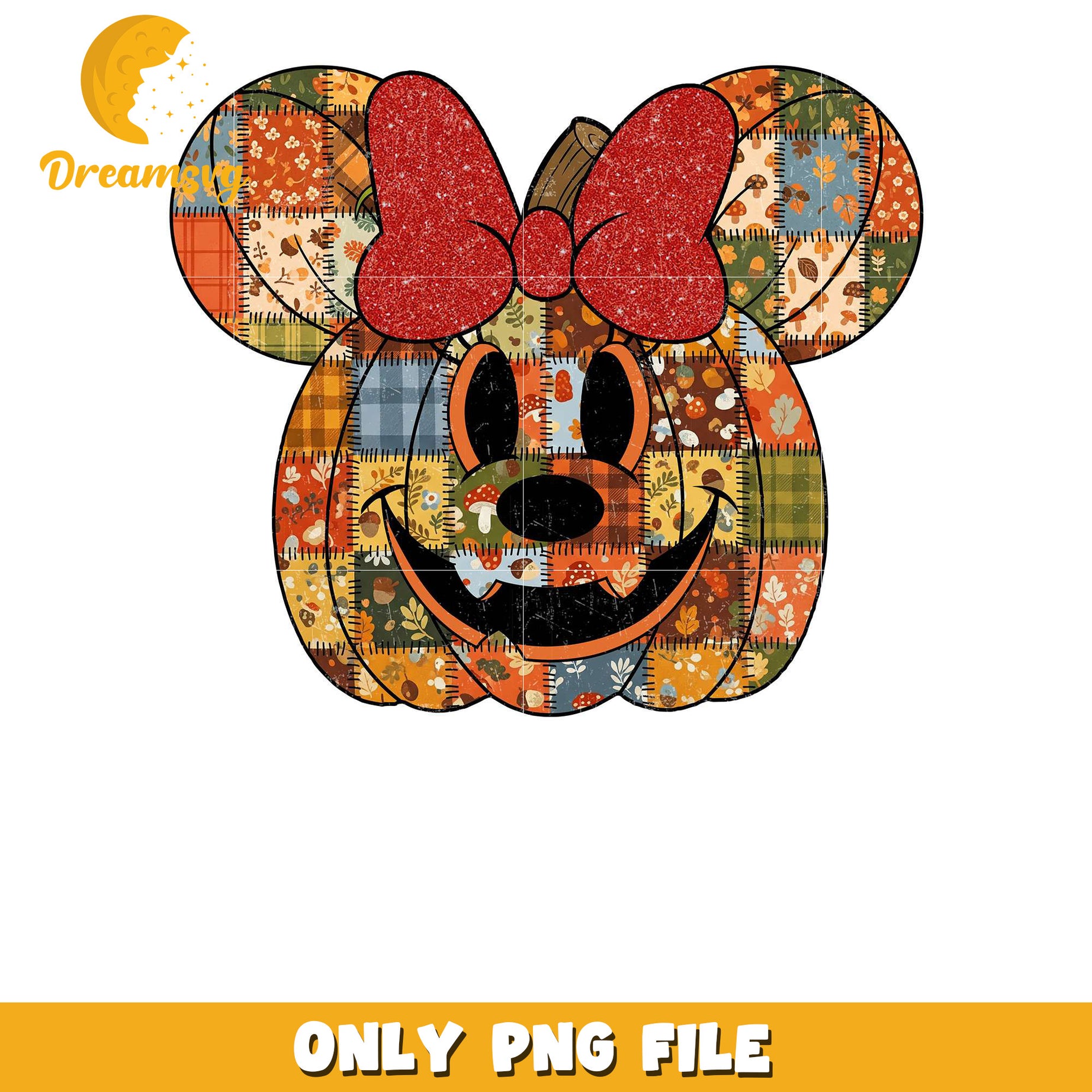 Minnie pumpkin design png, halloween era​​ png, halloween candy png