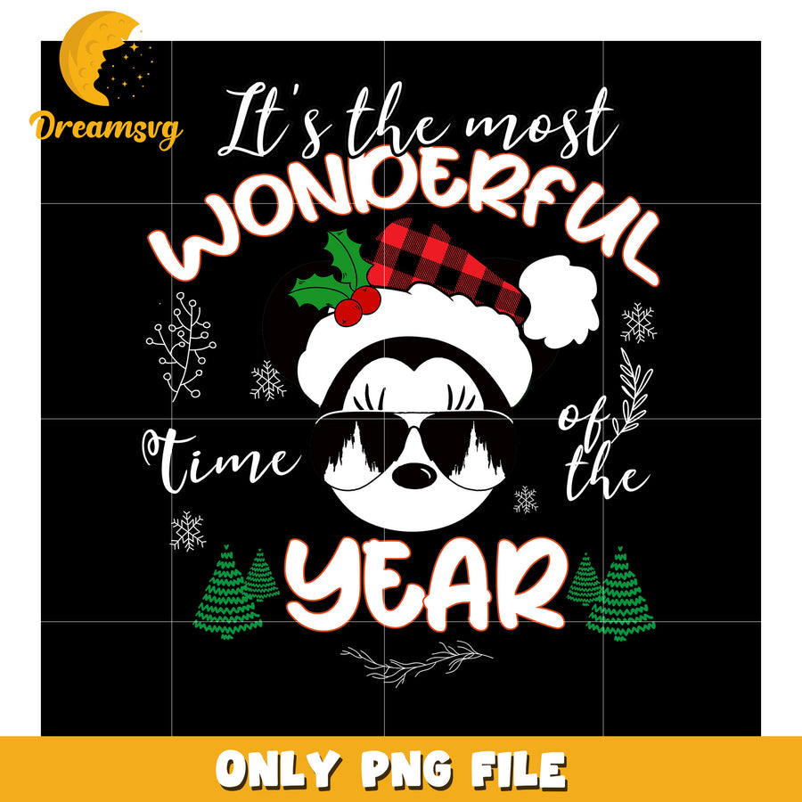 Minnie the moset wonderful time png, mickey mouse png, christmas png