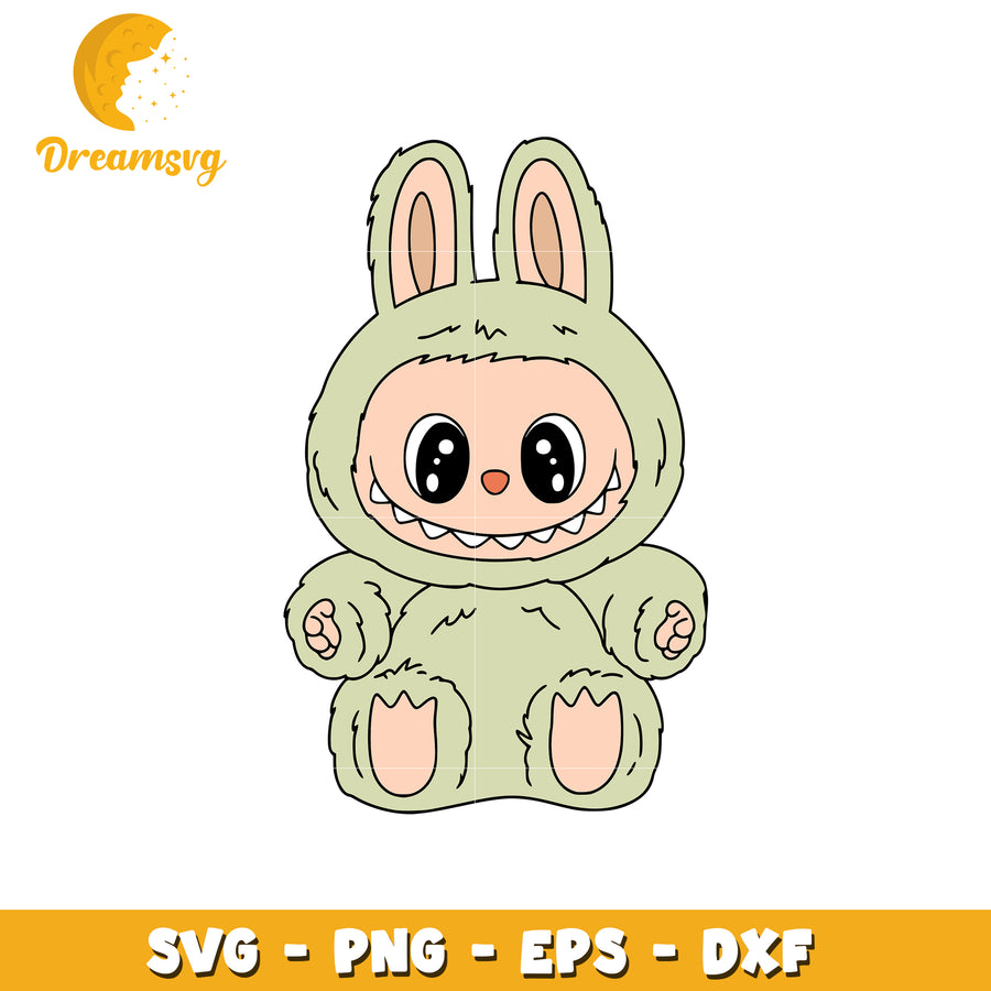 Mint green characters svg, labubu keychain svg, labubu cartoon svg