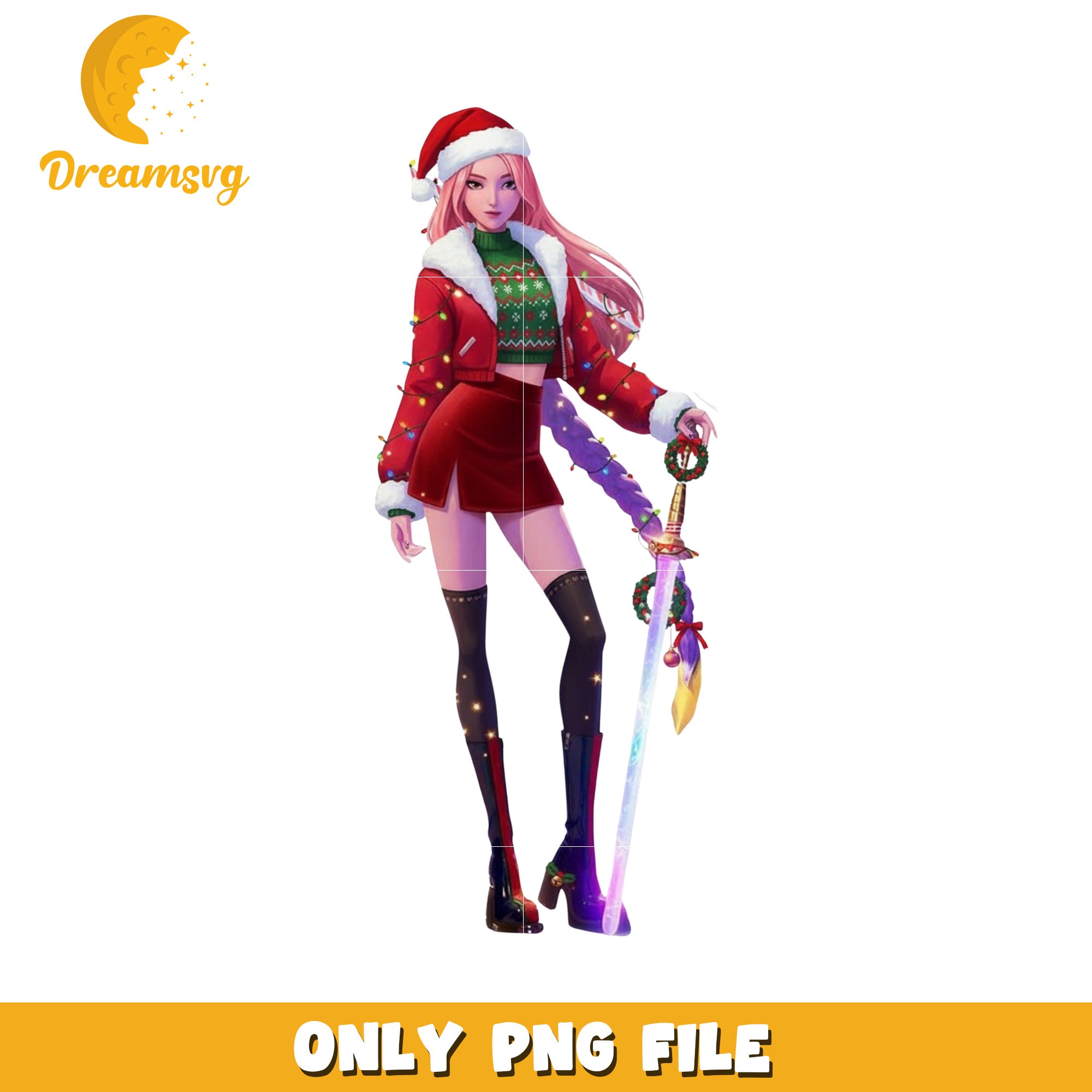 Mira beautiful png, spirit christmas​​ png, huntrix christmas png