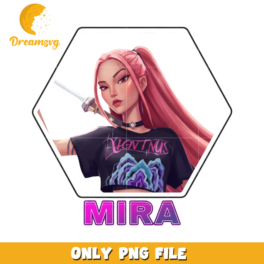 Mira design png, kpop fantasy concept png, korean cartoon png