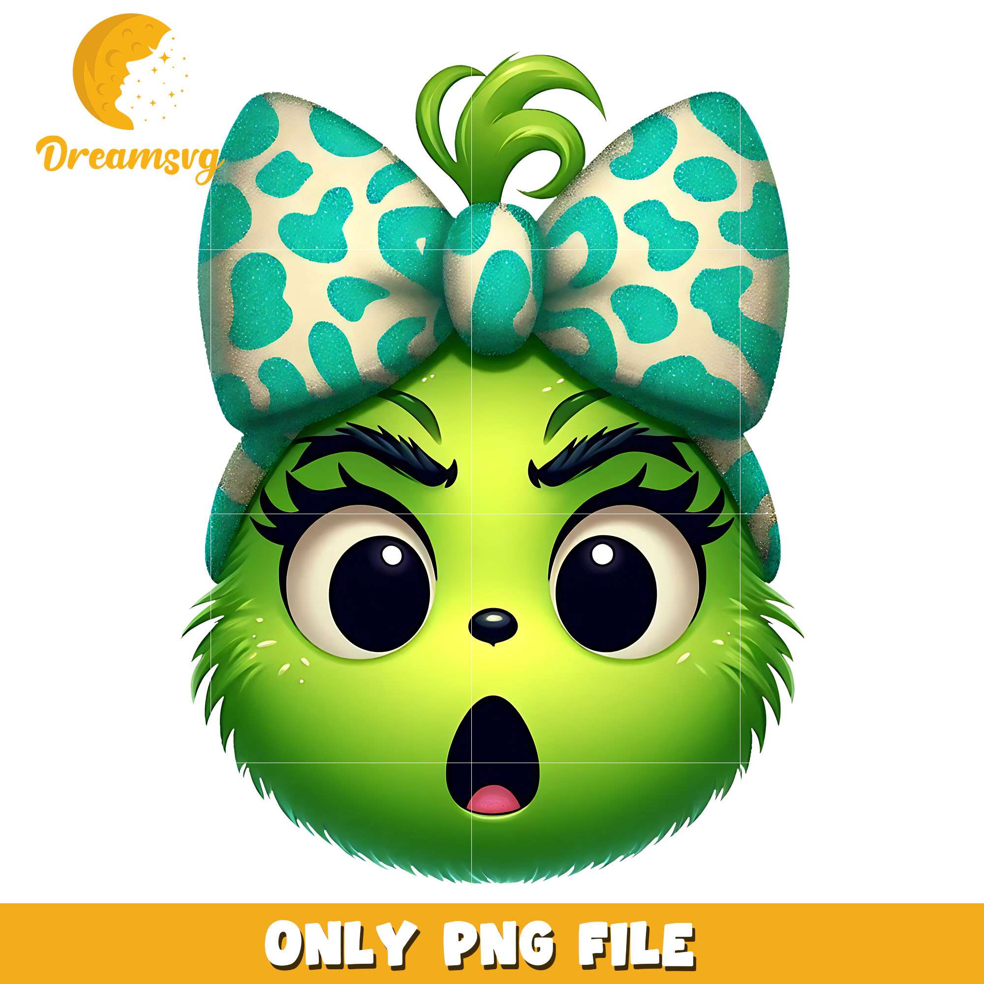 Miss grinch and green christmas bow png, christmas bow png, christmas png